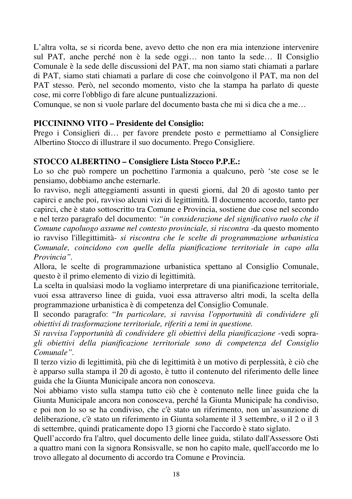 Pagina 18 del verbale