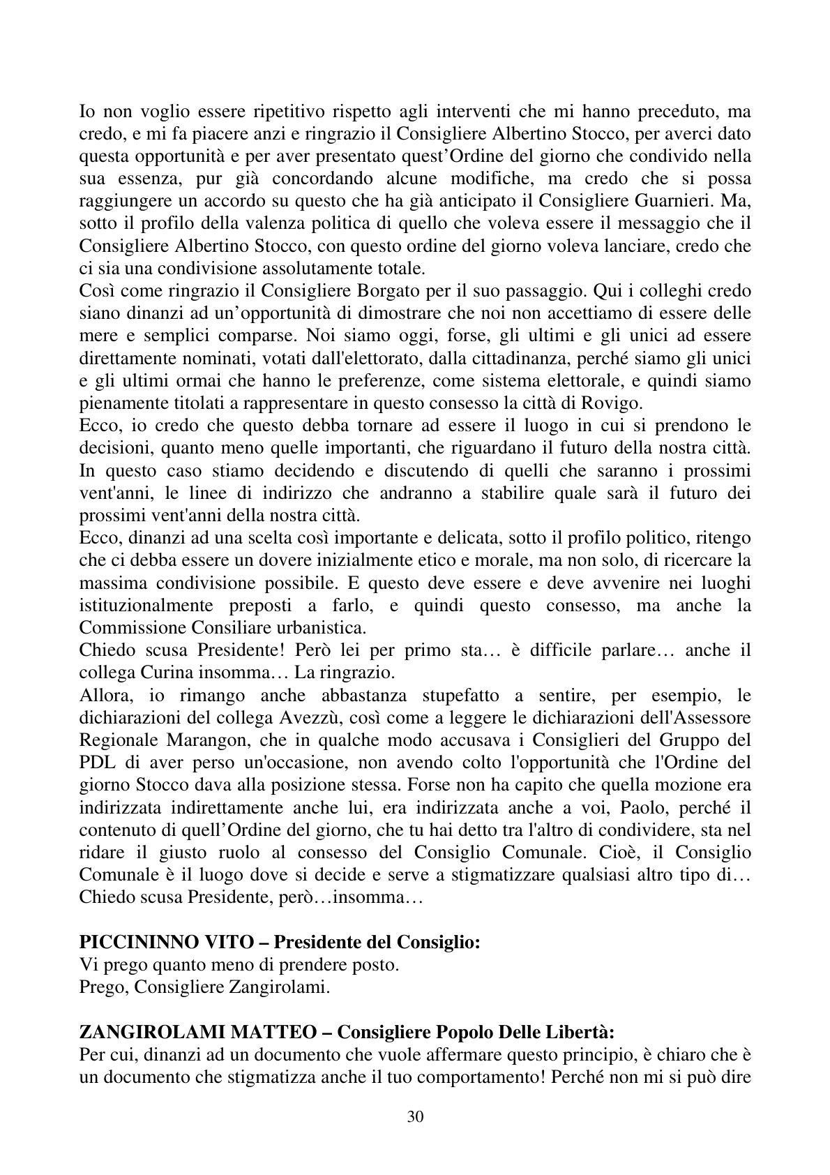 Pagina 30 del verbale