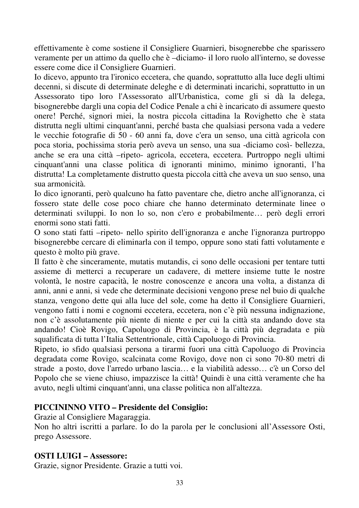 Pagina 33 del verbale