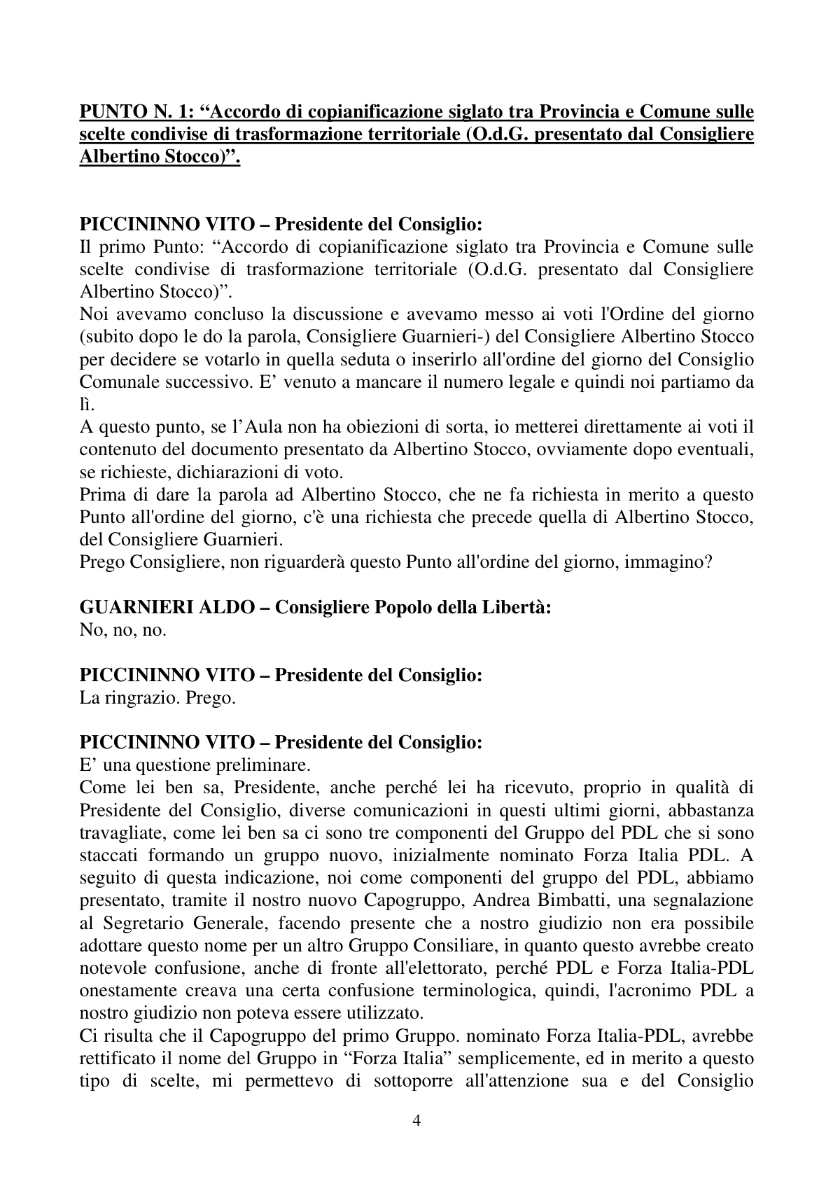 Pagina 4 del verbale