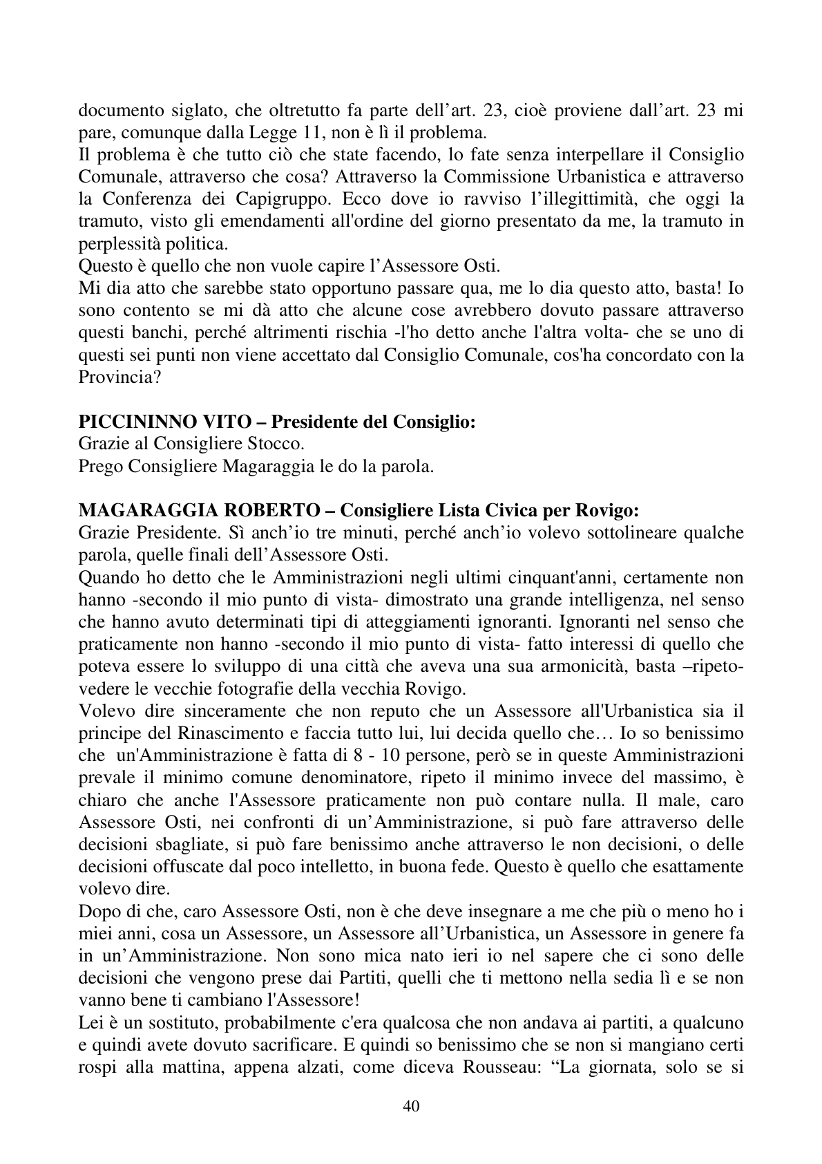 Pagina 40 del verbale