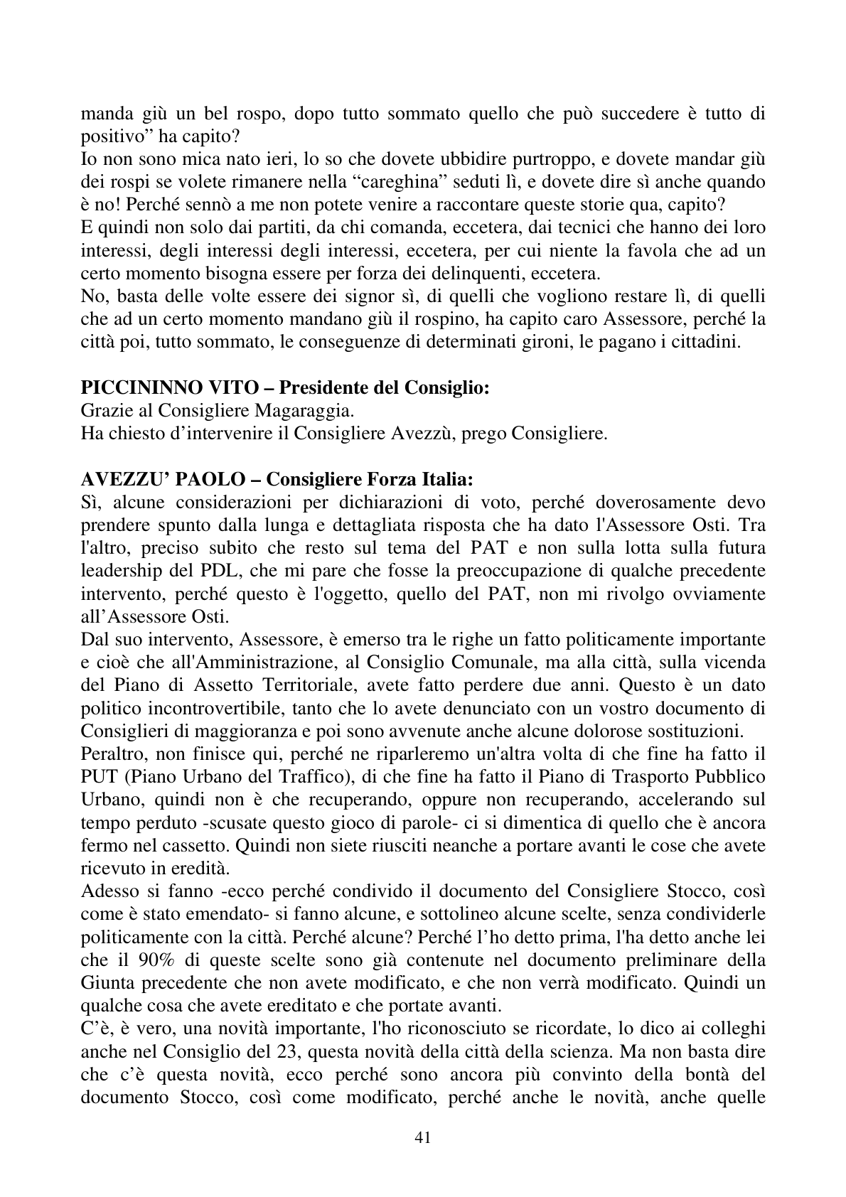 Pagina 41 del verbale