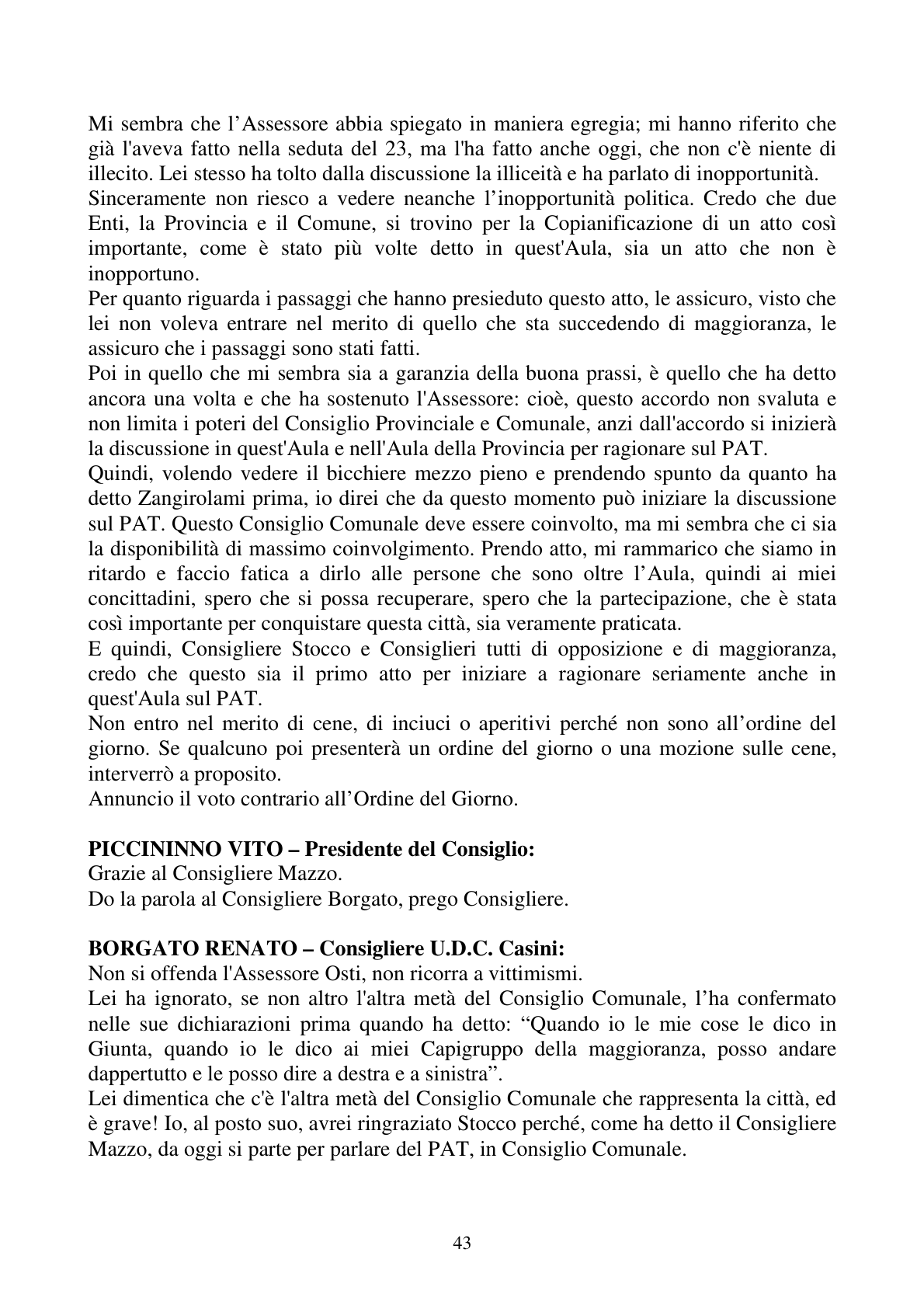 Pagina 43 del verbale