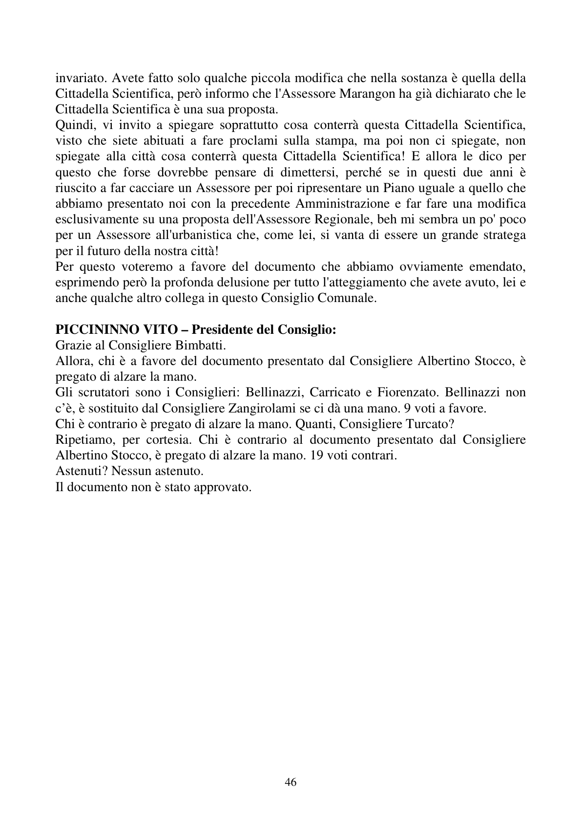 Pagina 46 del verbale