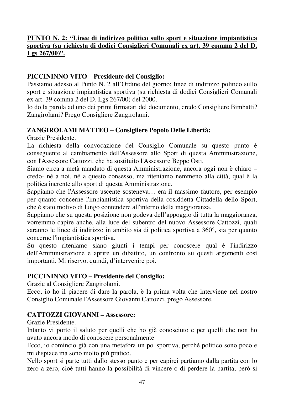 Pagina 47 del verbale