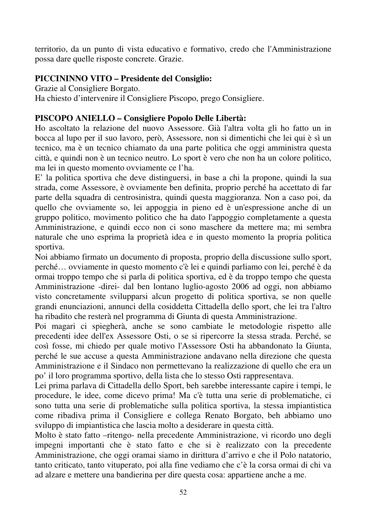Pagina 52 del verbale
