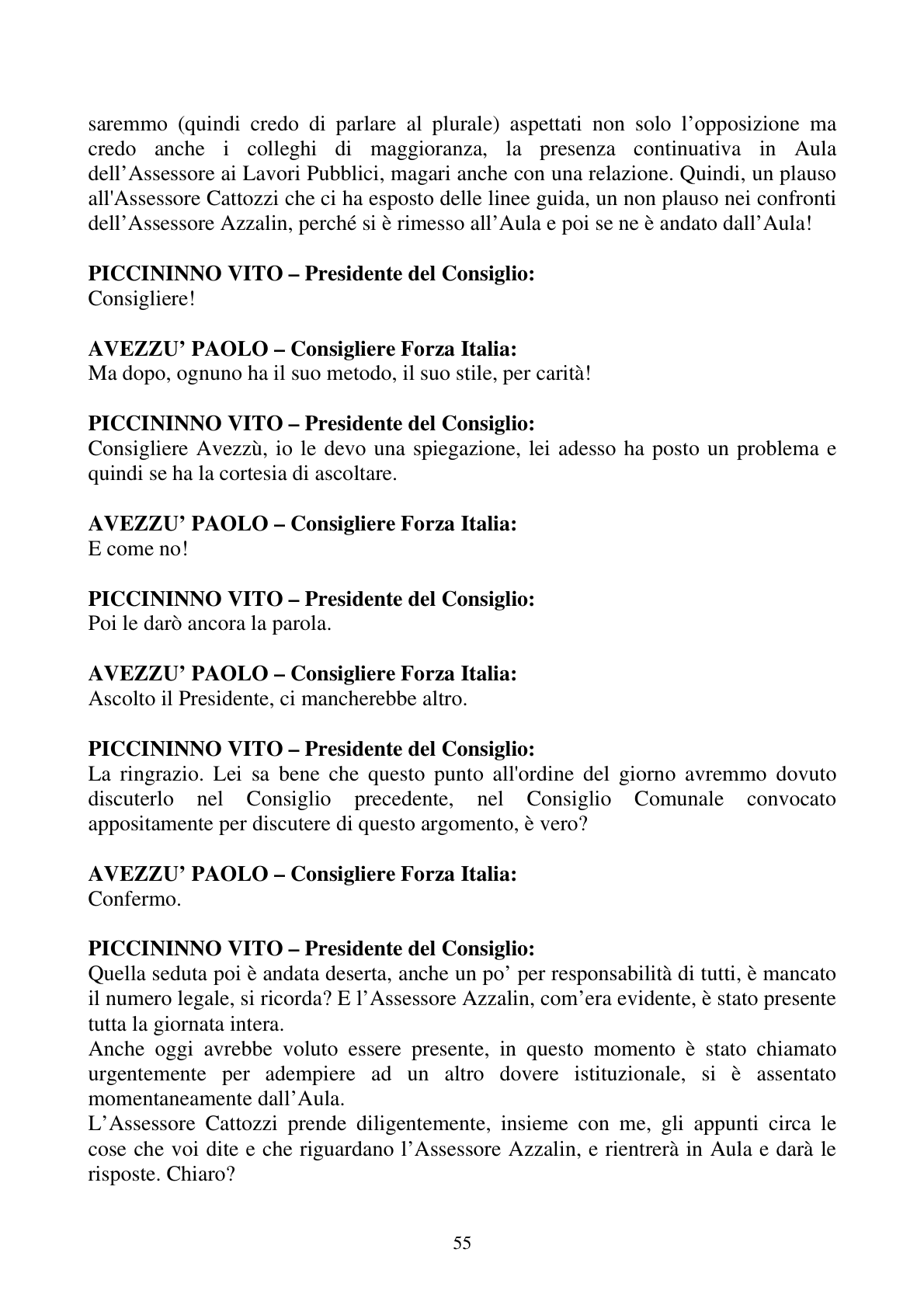 Pagina 55 del verbale