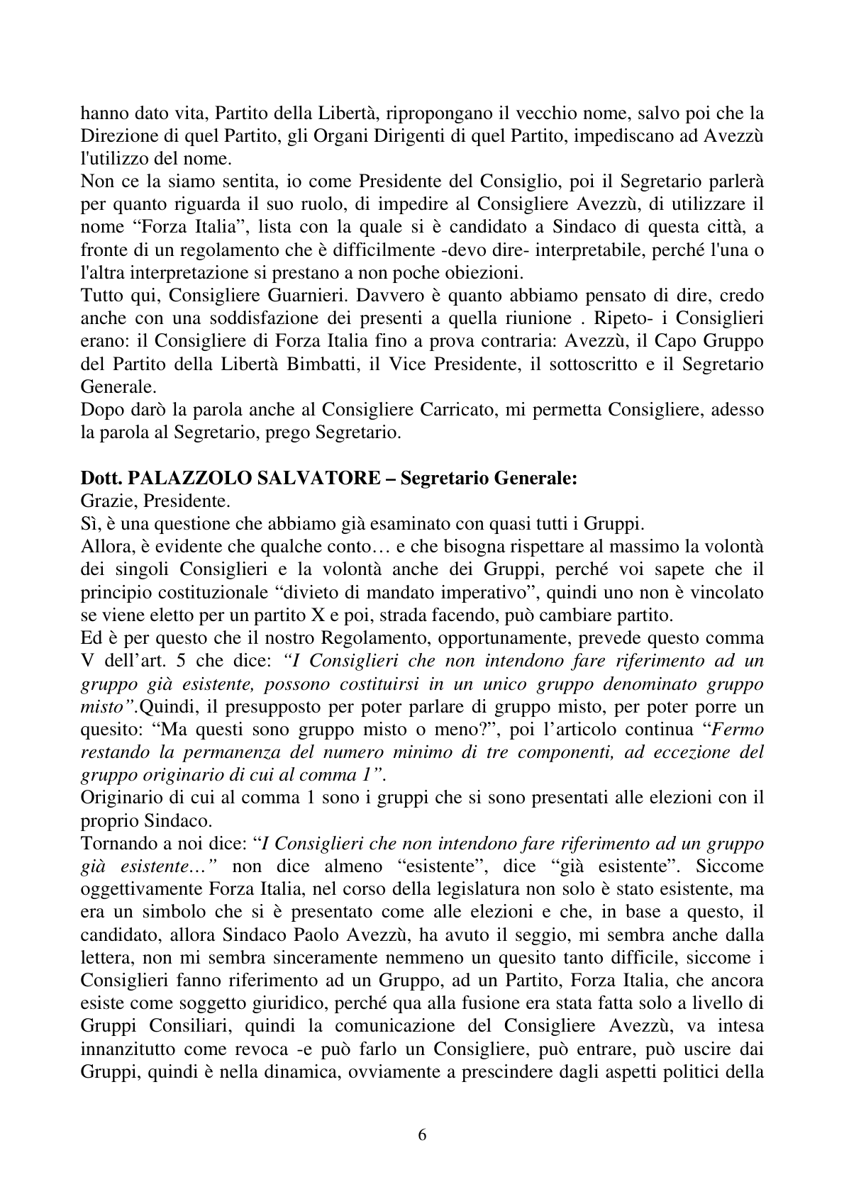 Pagina 6 del verbale