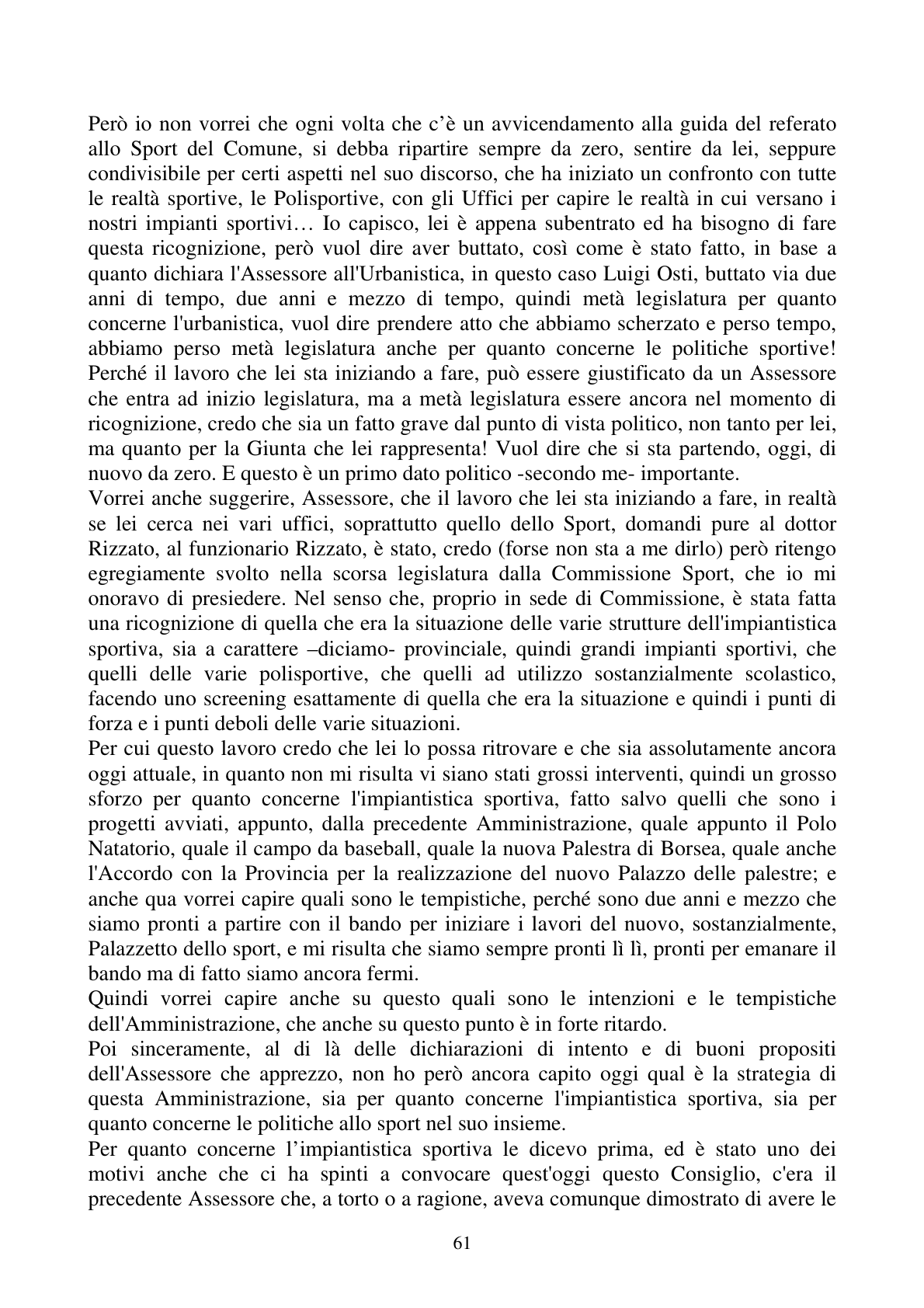 Pagina 61 del verbale