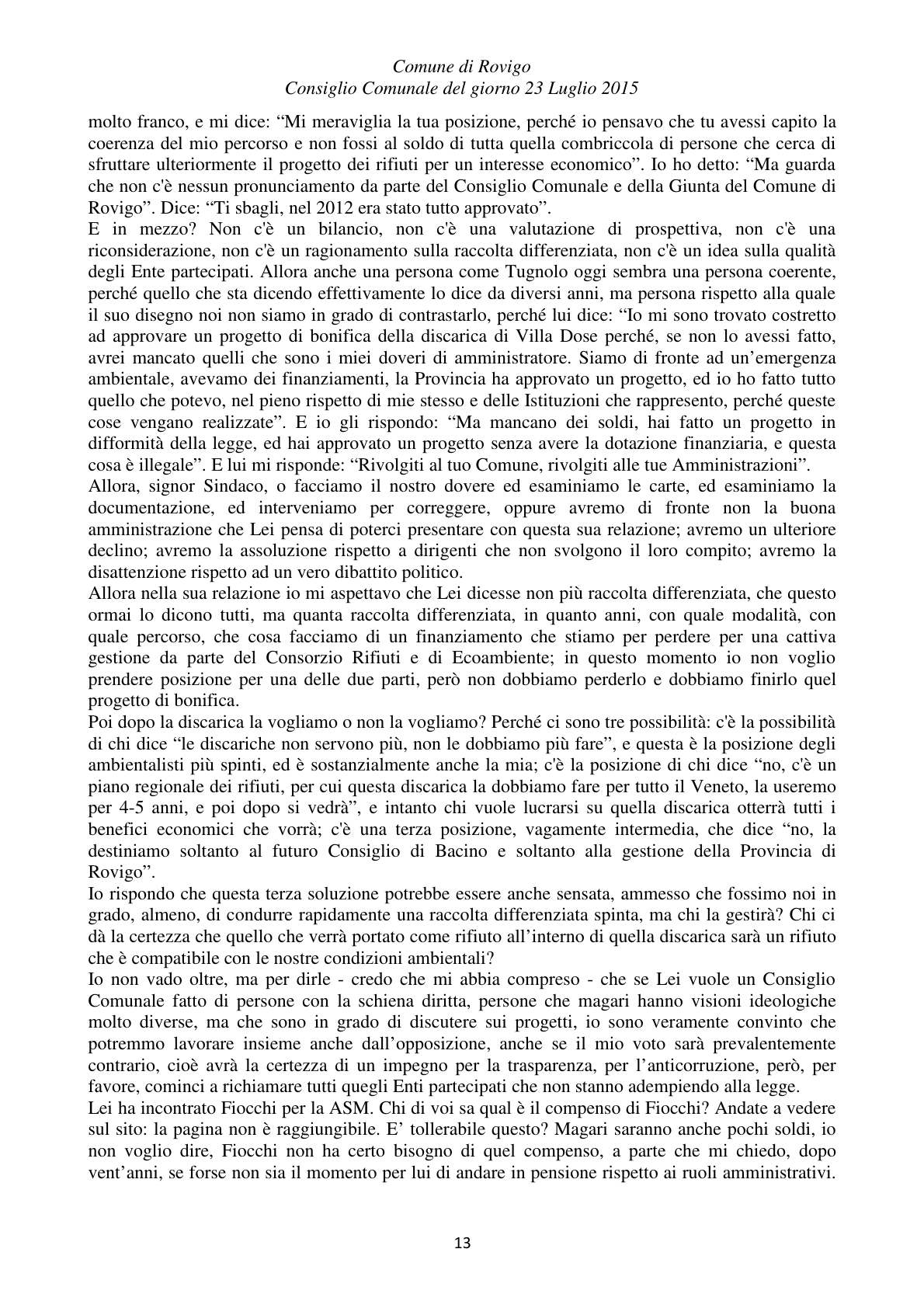 Pagina 13 del verbale
