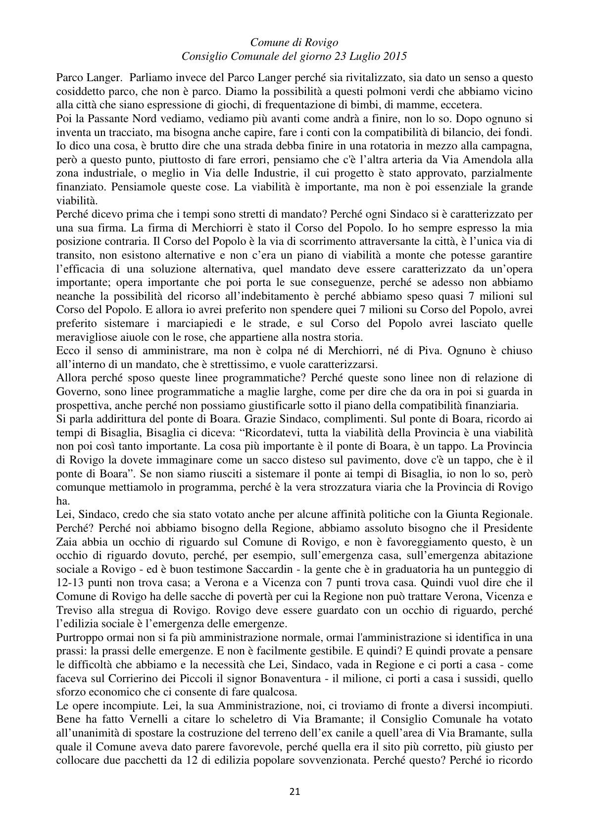 Pagina 21 del verbale
