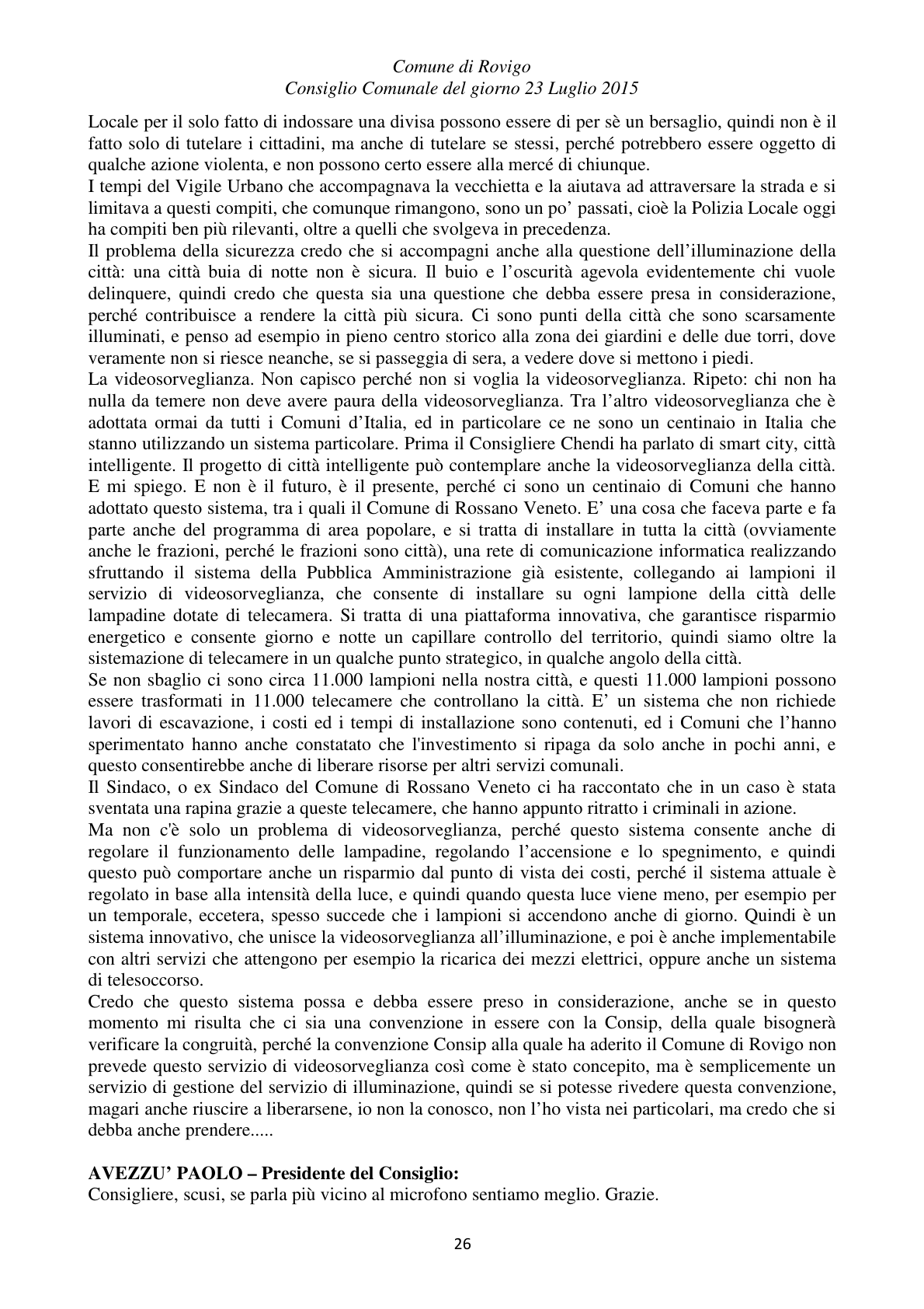 Pagina 26 del verbale