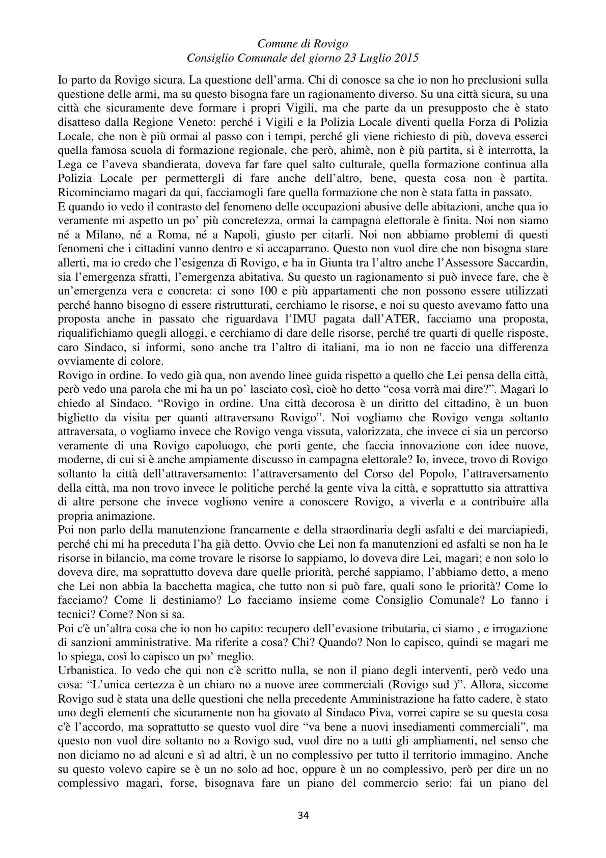 Pagina 34 del verbale