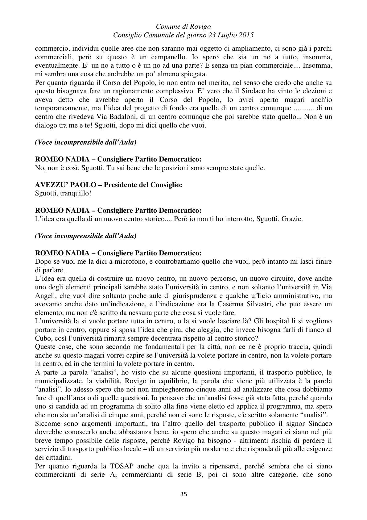 Pagina 35 del verbale
