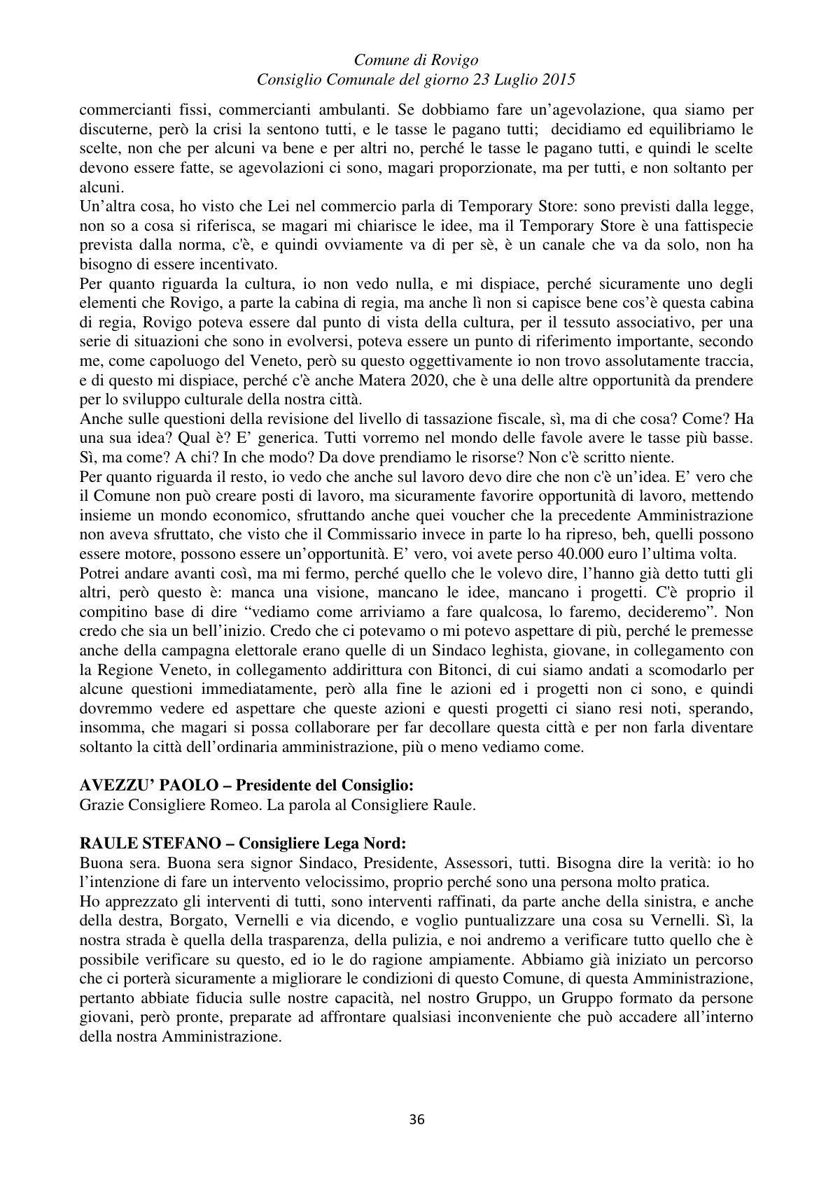 Pagina 36 del verbale