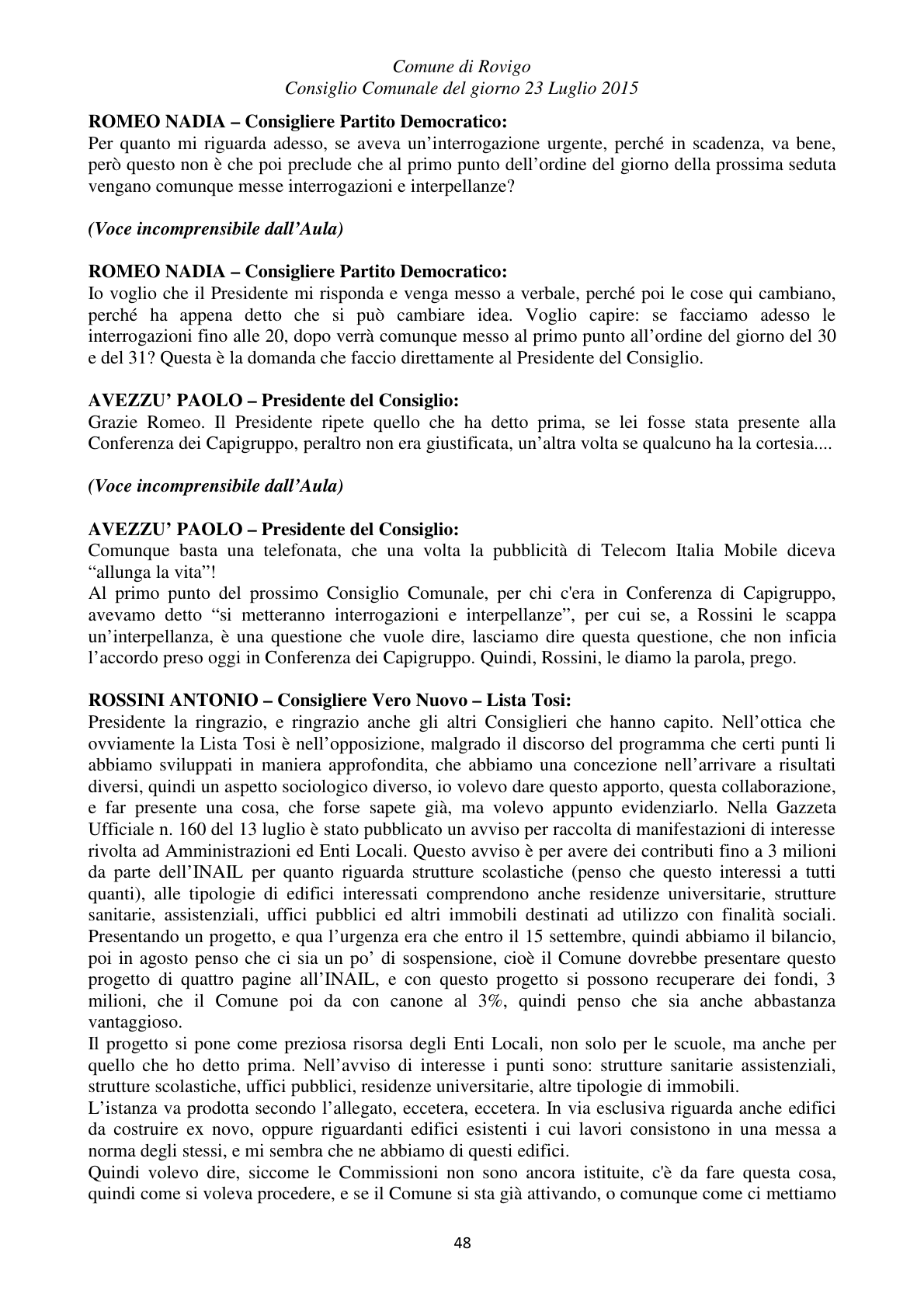 Pagina 48 del verbale