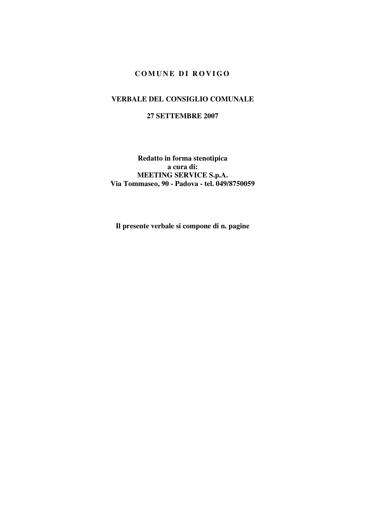 Pagina 1 del verbale