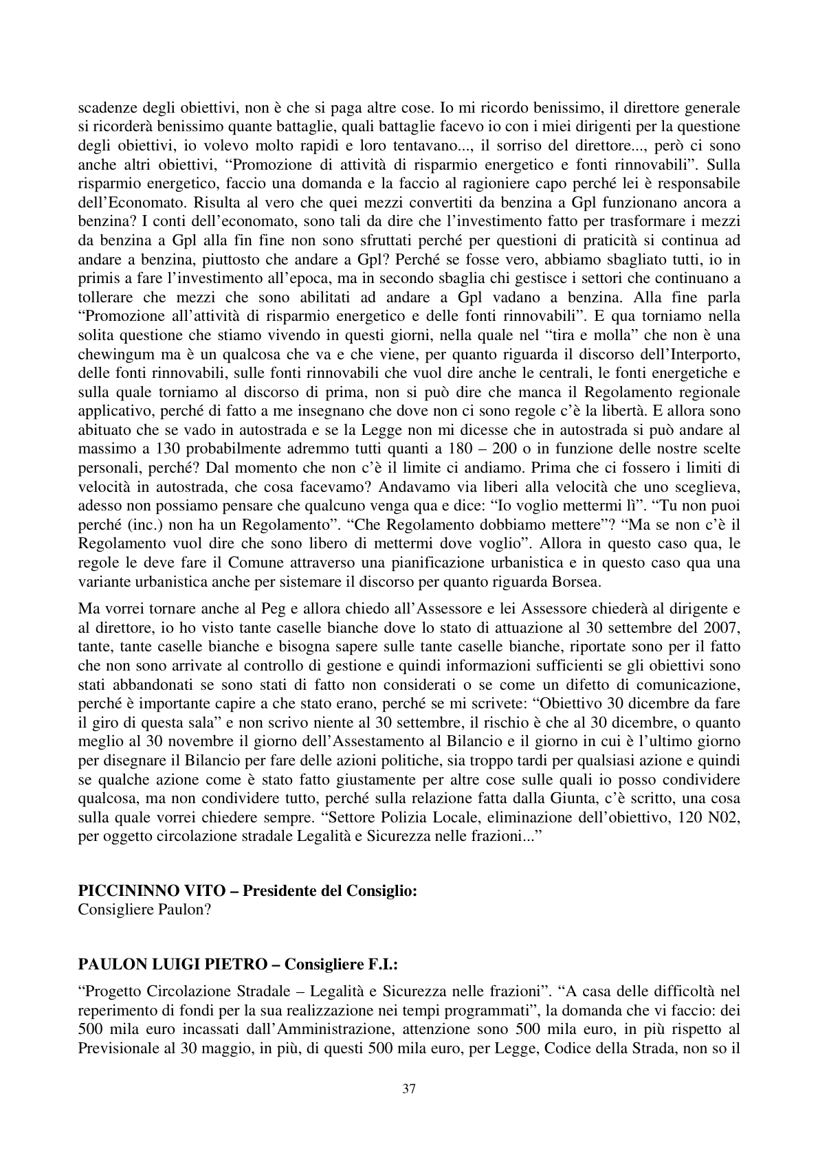 Pagina 38 del verbale