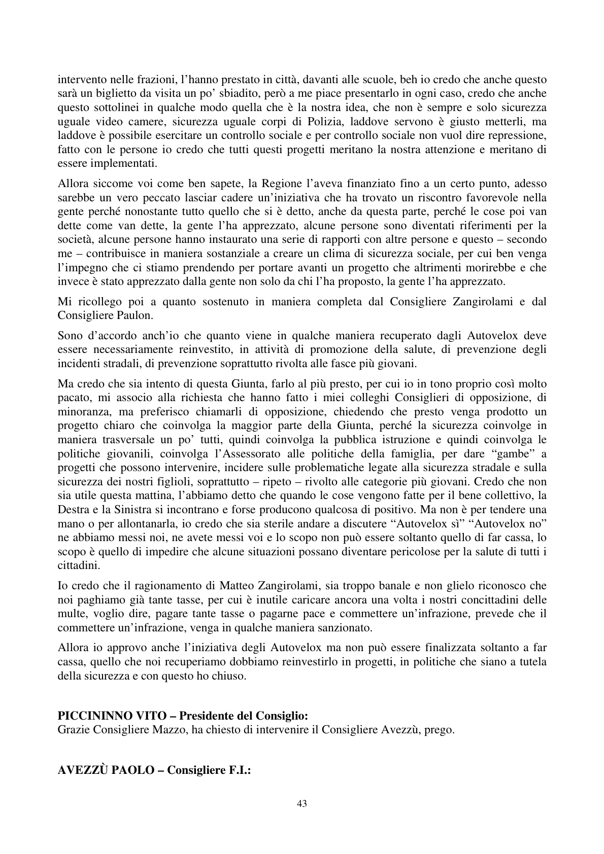 Pagina 44 del verbale