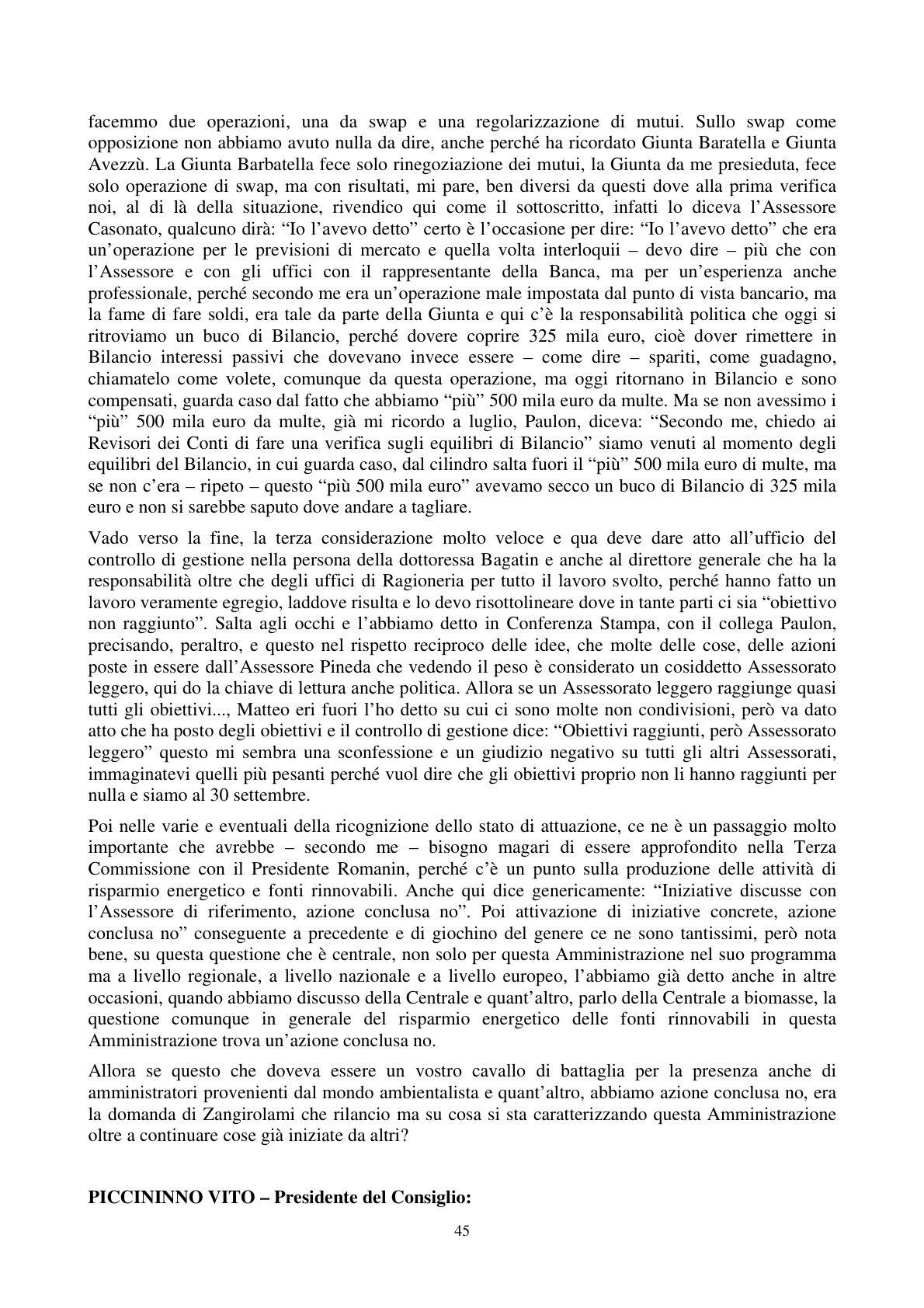 Pagina 46 del verbale