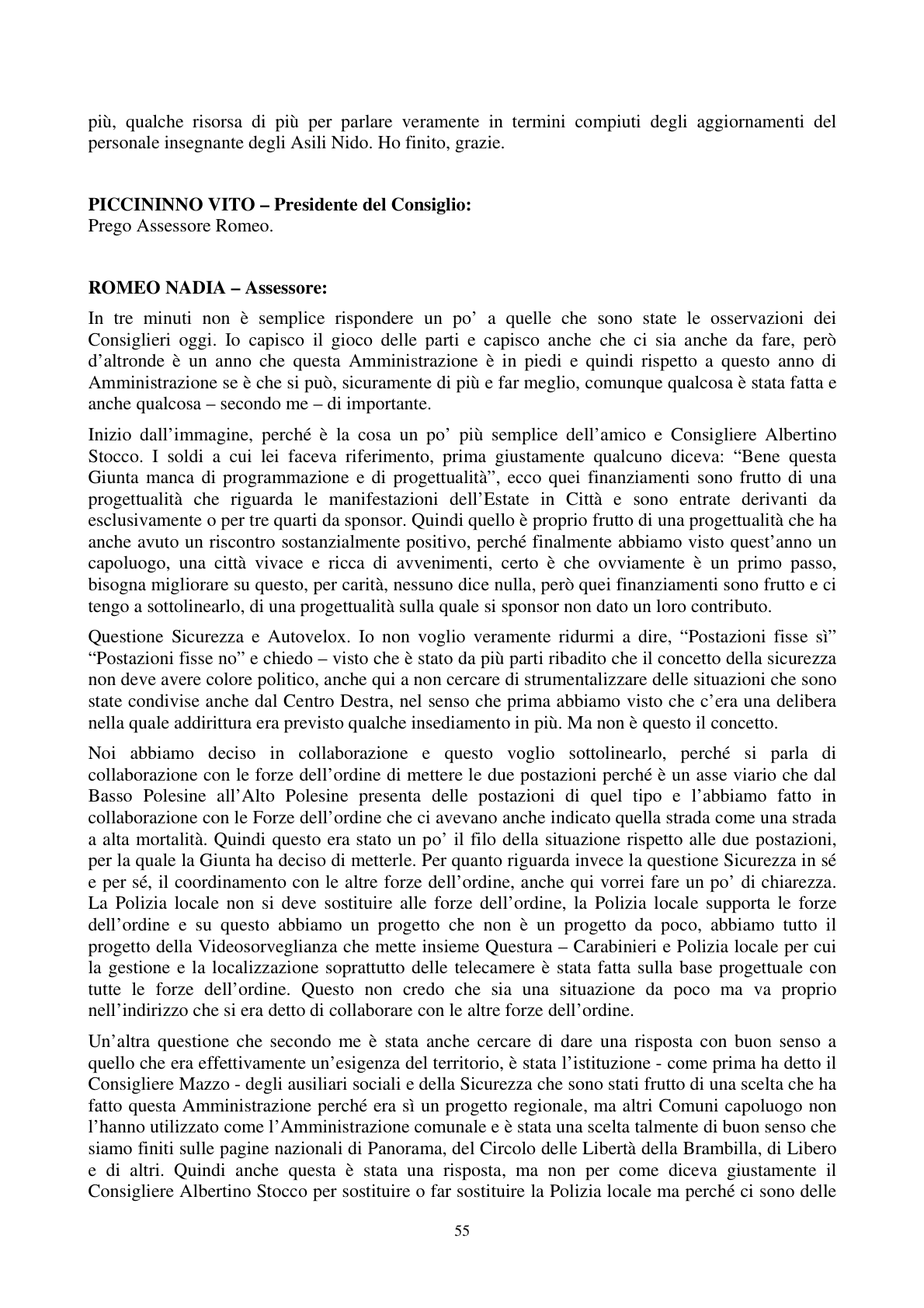 Pagina 56 del verbale