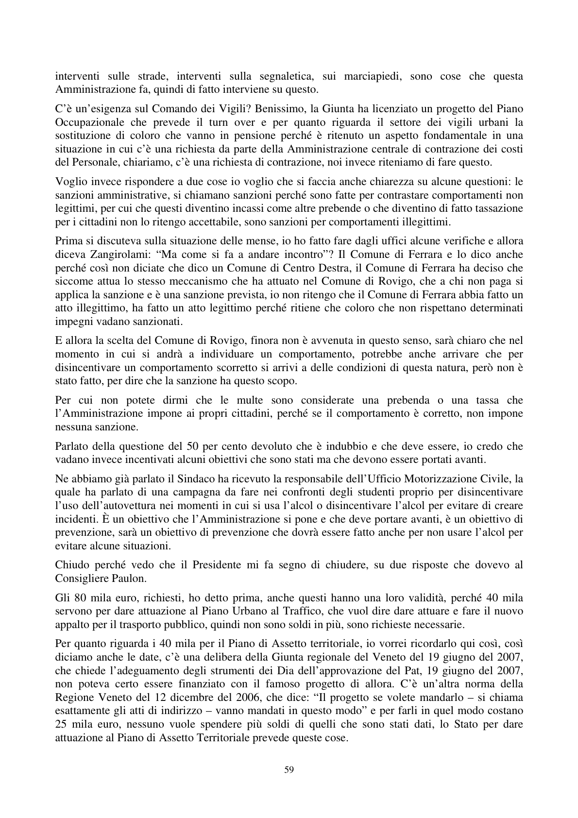 Pagina 60 del verbale