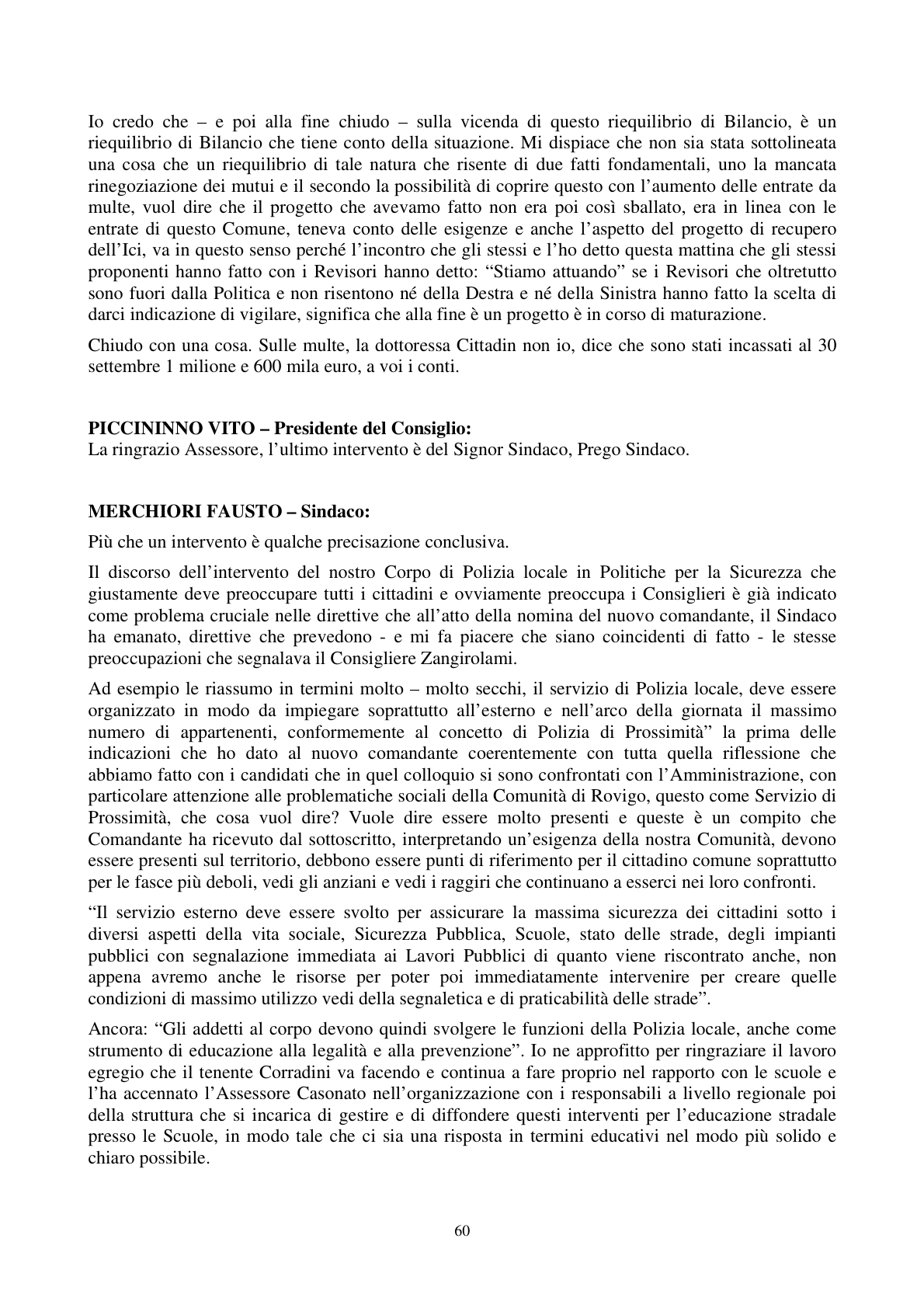 Pagina 61 del verbale