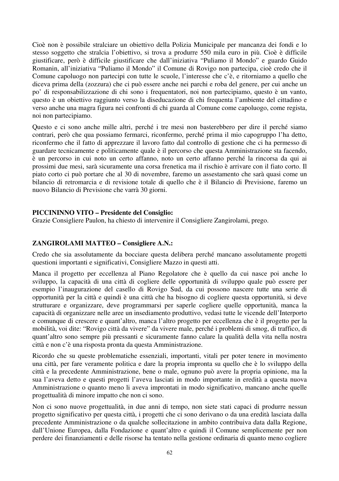 Pagina 63 del verbale