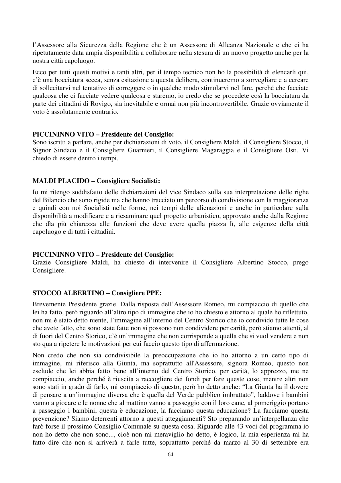 Pagina 65 del verbale