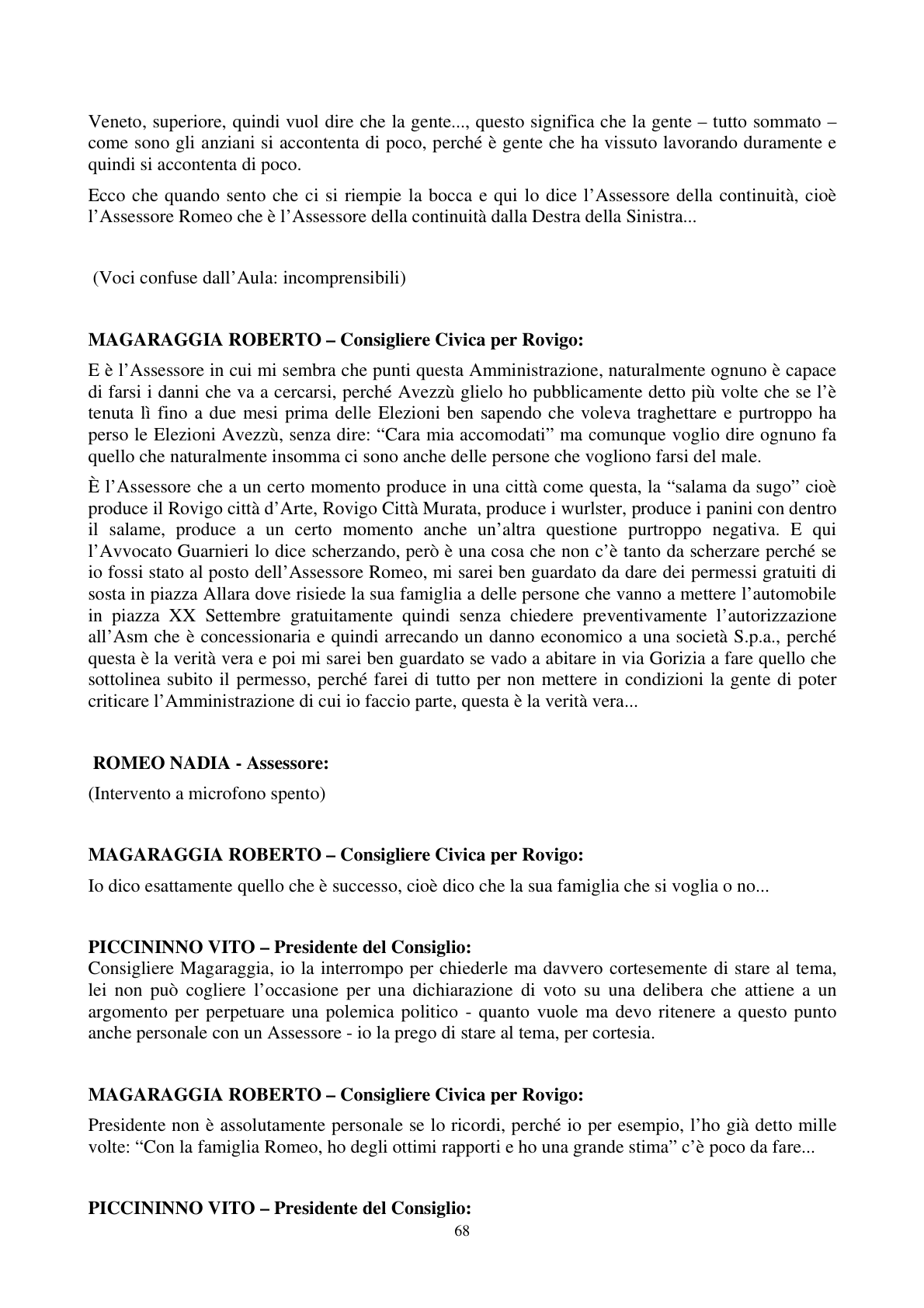 Pagina 69 del verbale