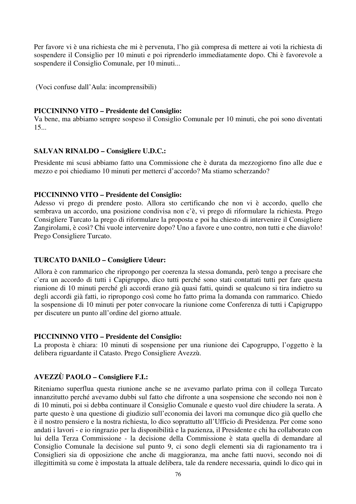 Pagina 77 del verbale