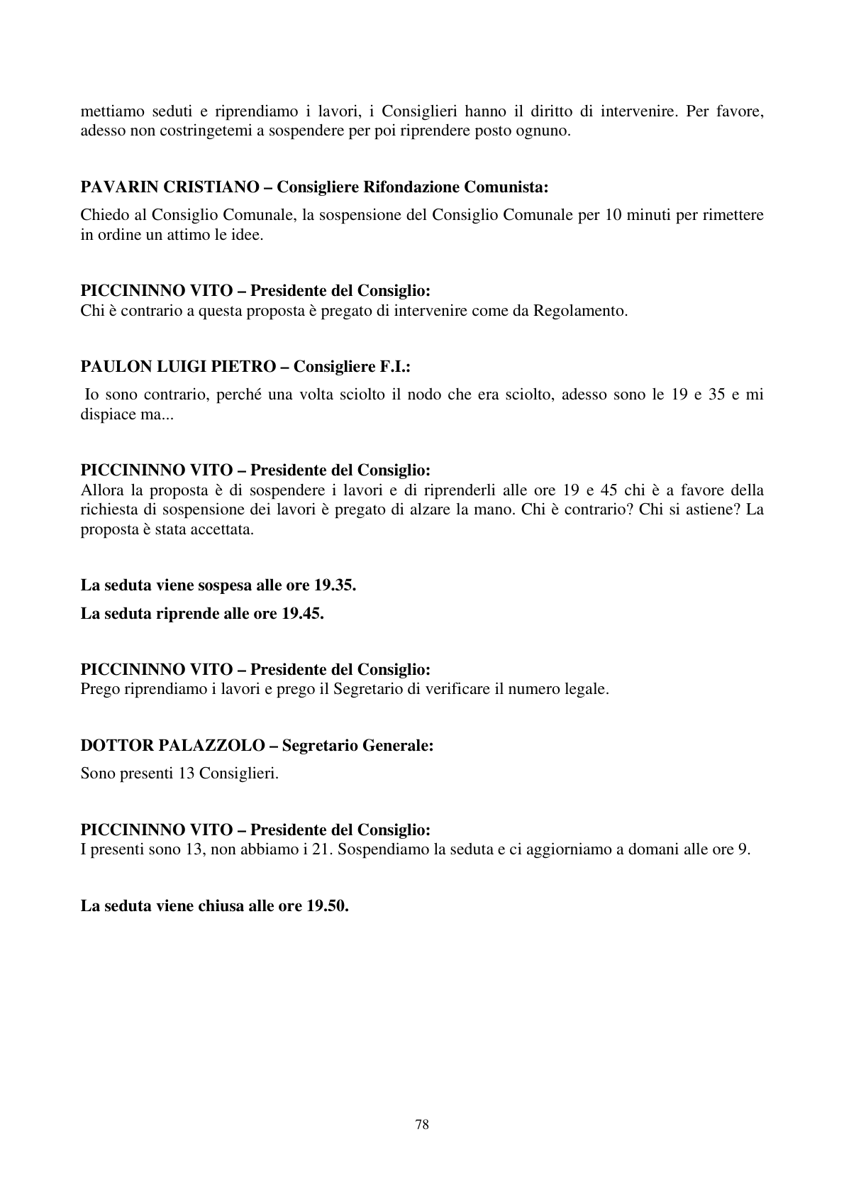 Pagina 79 del verbale