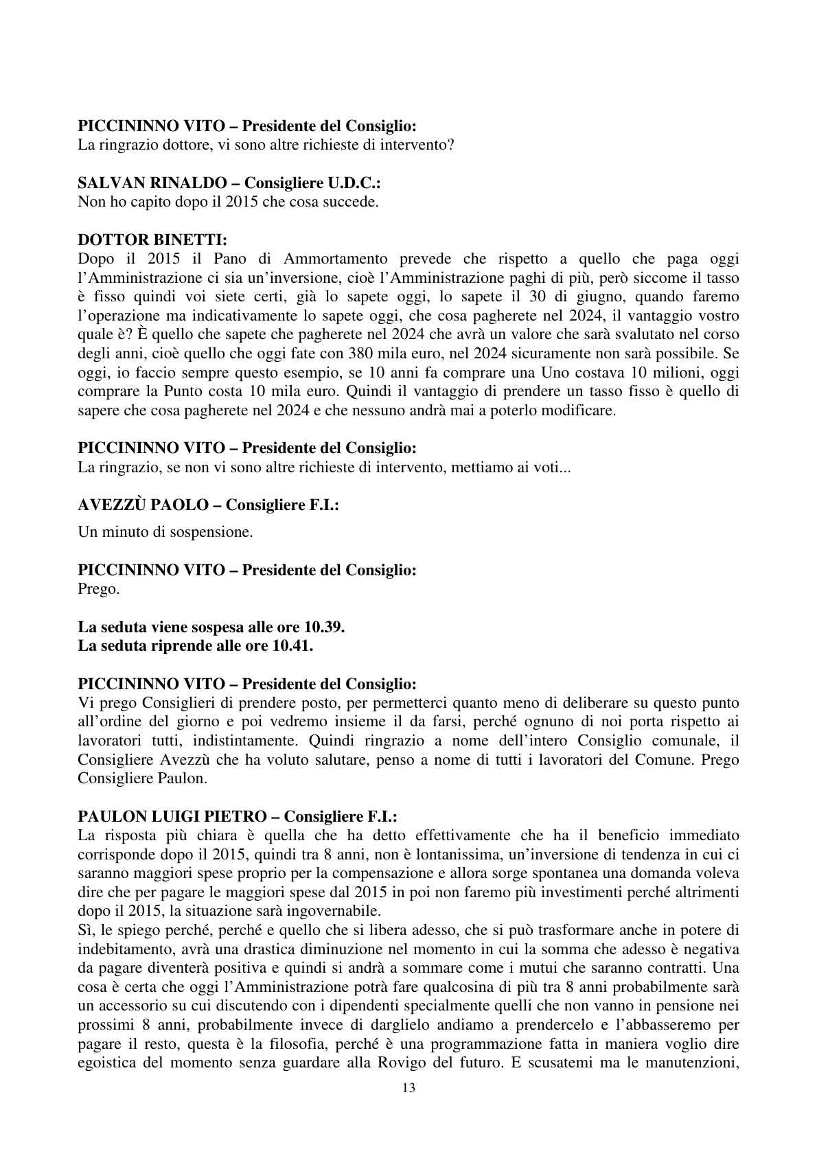 Pagina 14 del verbale