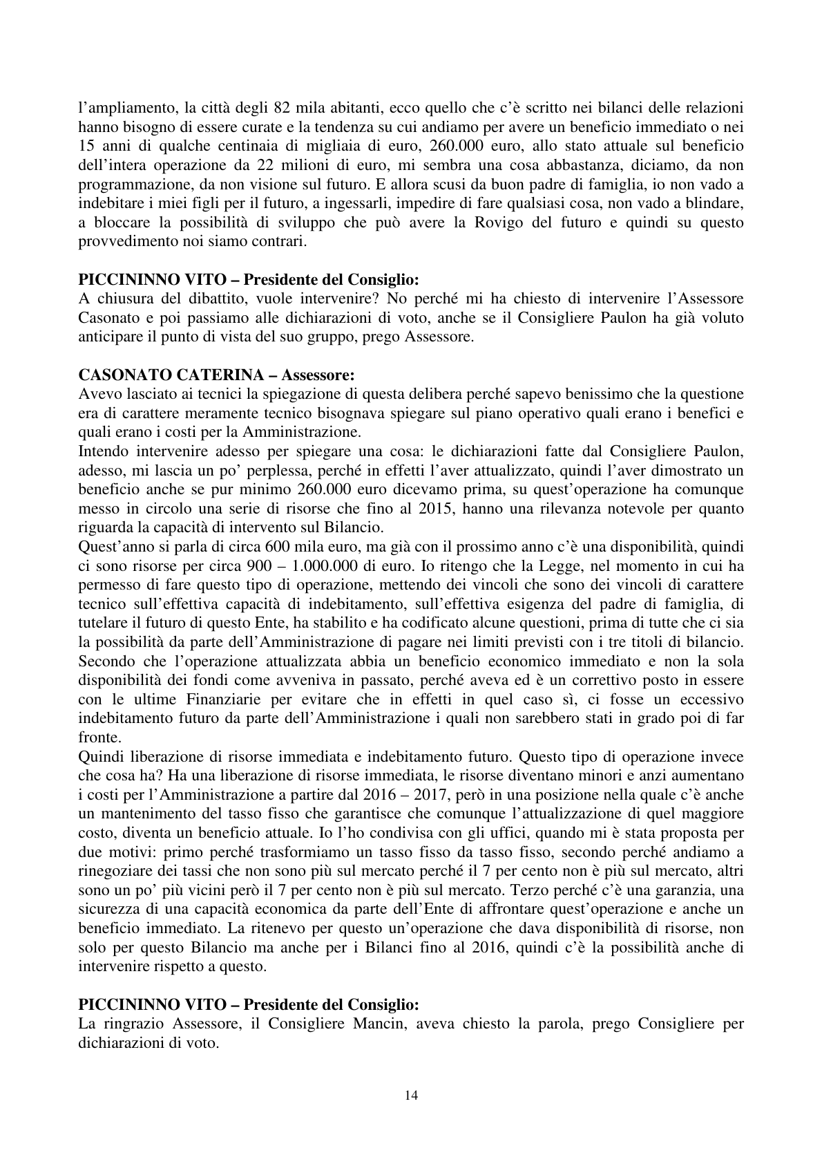 Pagina 15 del verbale