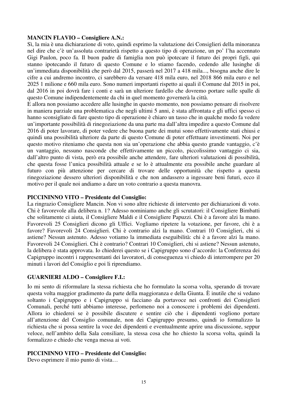 Pagina 16 del verbale