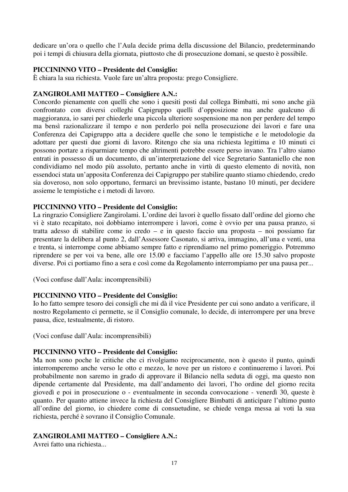Pagina 18 del verbale