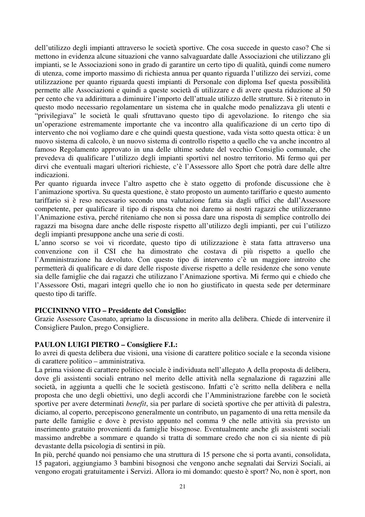 Pagina 22 del verbale