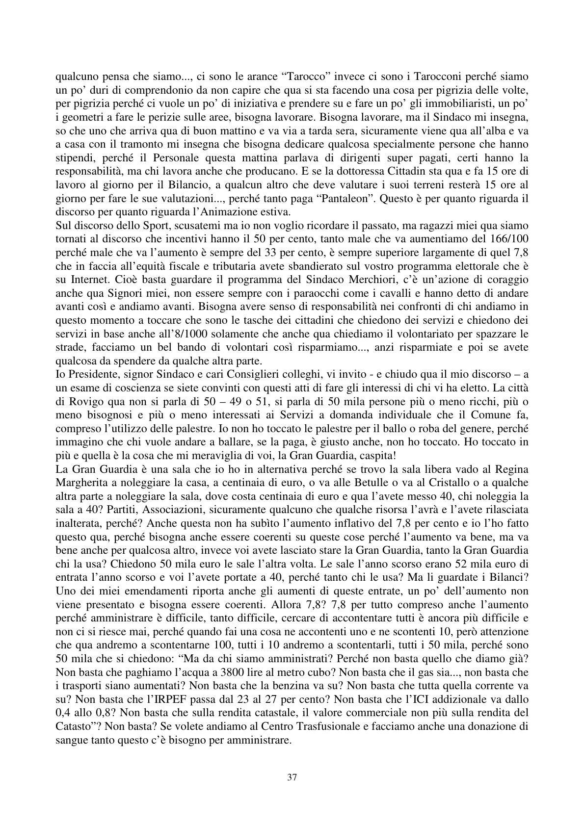 Pagina 38 del verbale