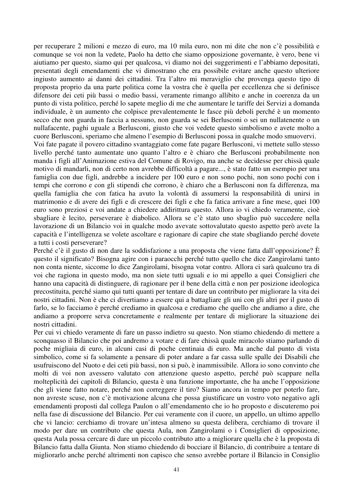 Pagina 42 del verbale