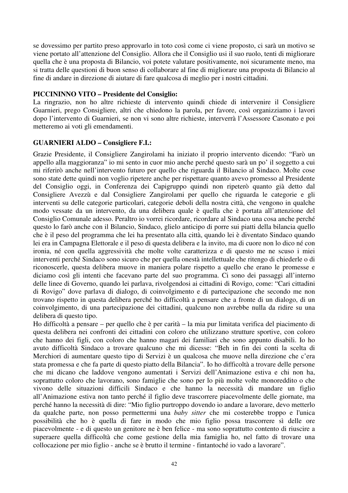 Pagina 43 del verbale