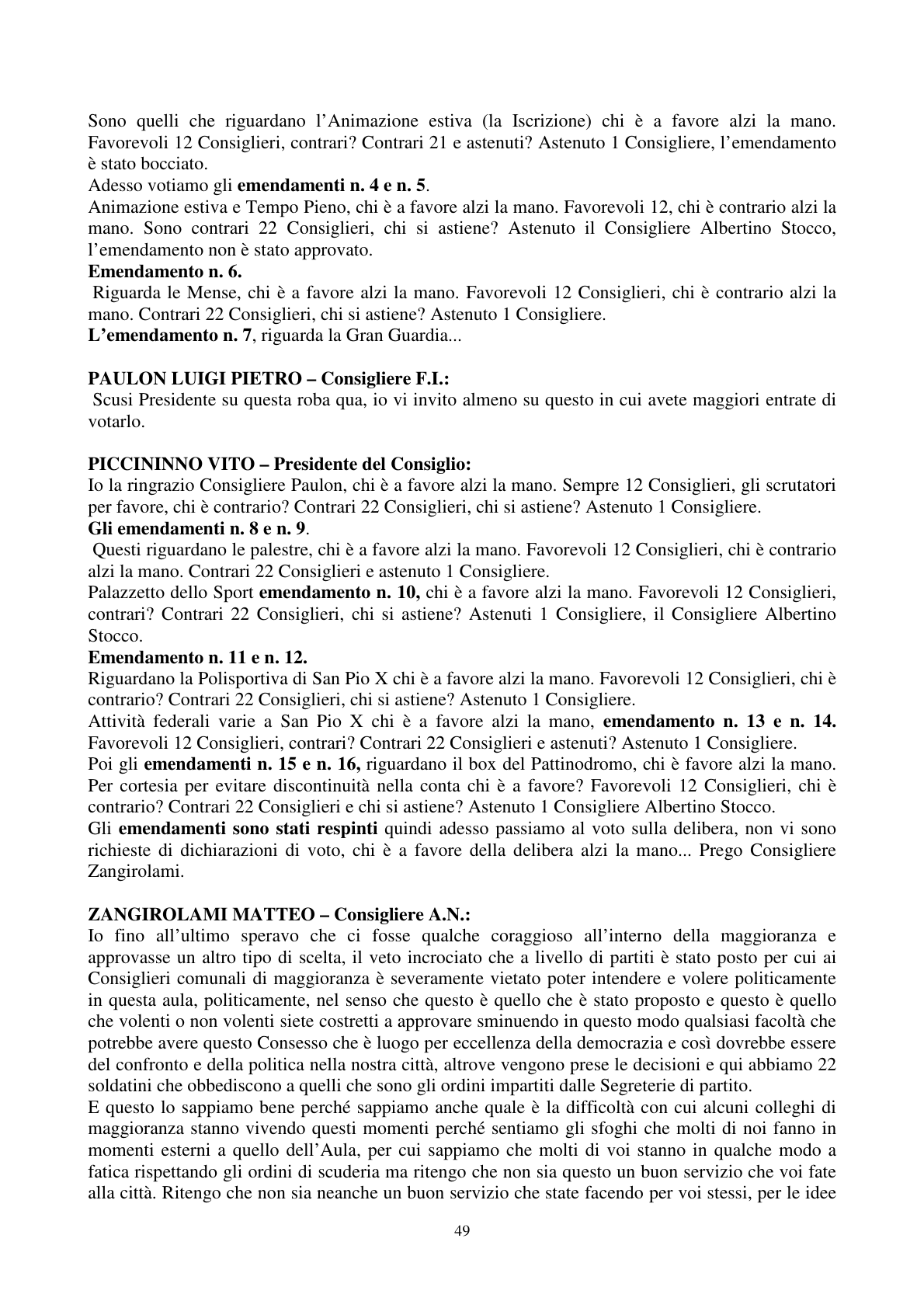 Pagina 50 del verbale