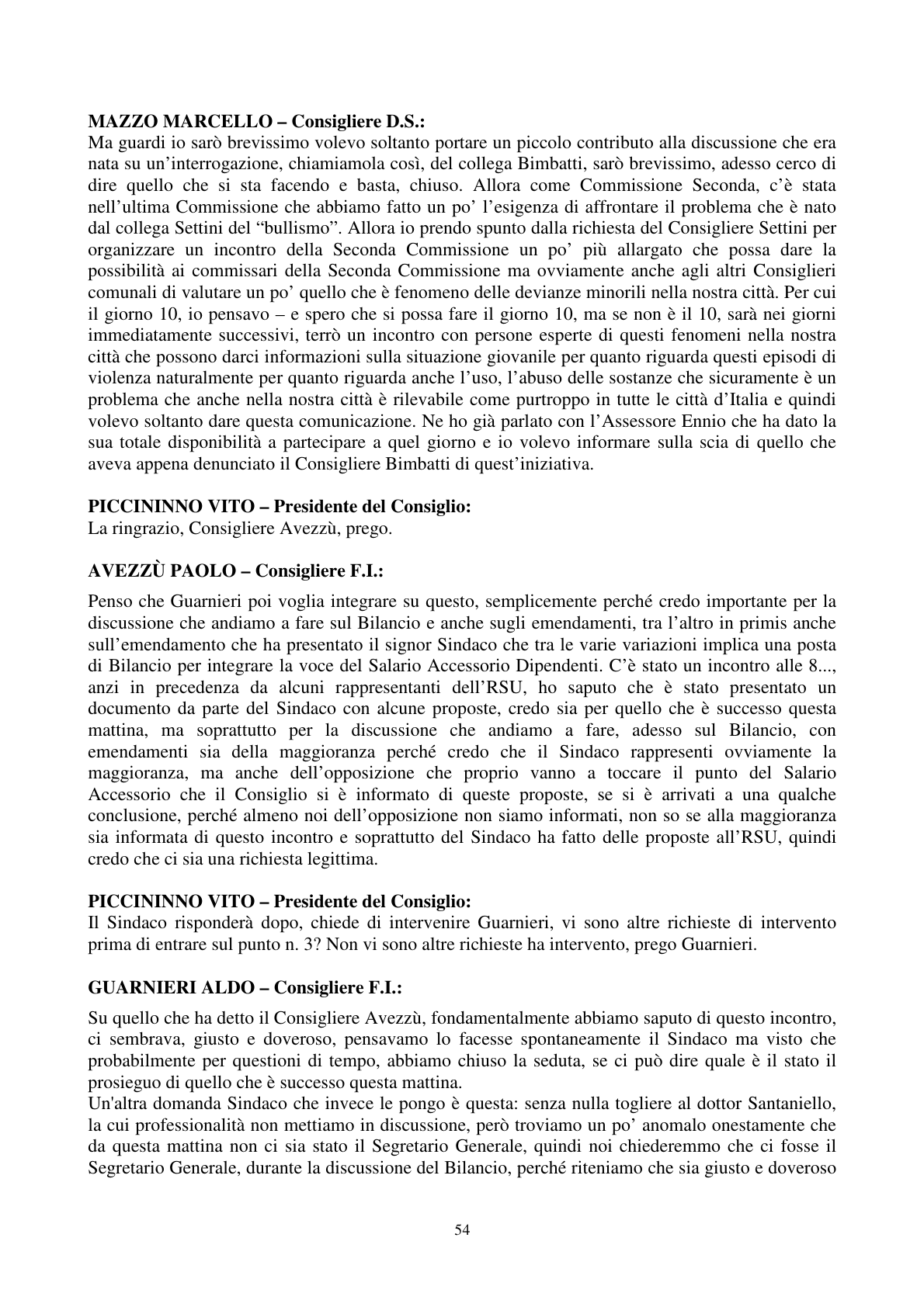 Pagina 55 del verbale