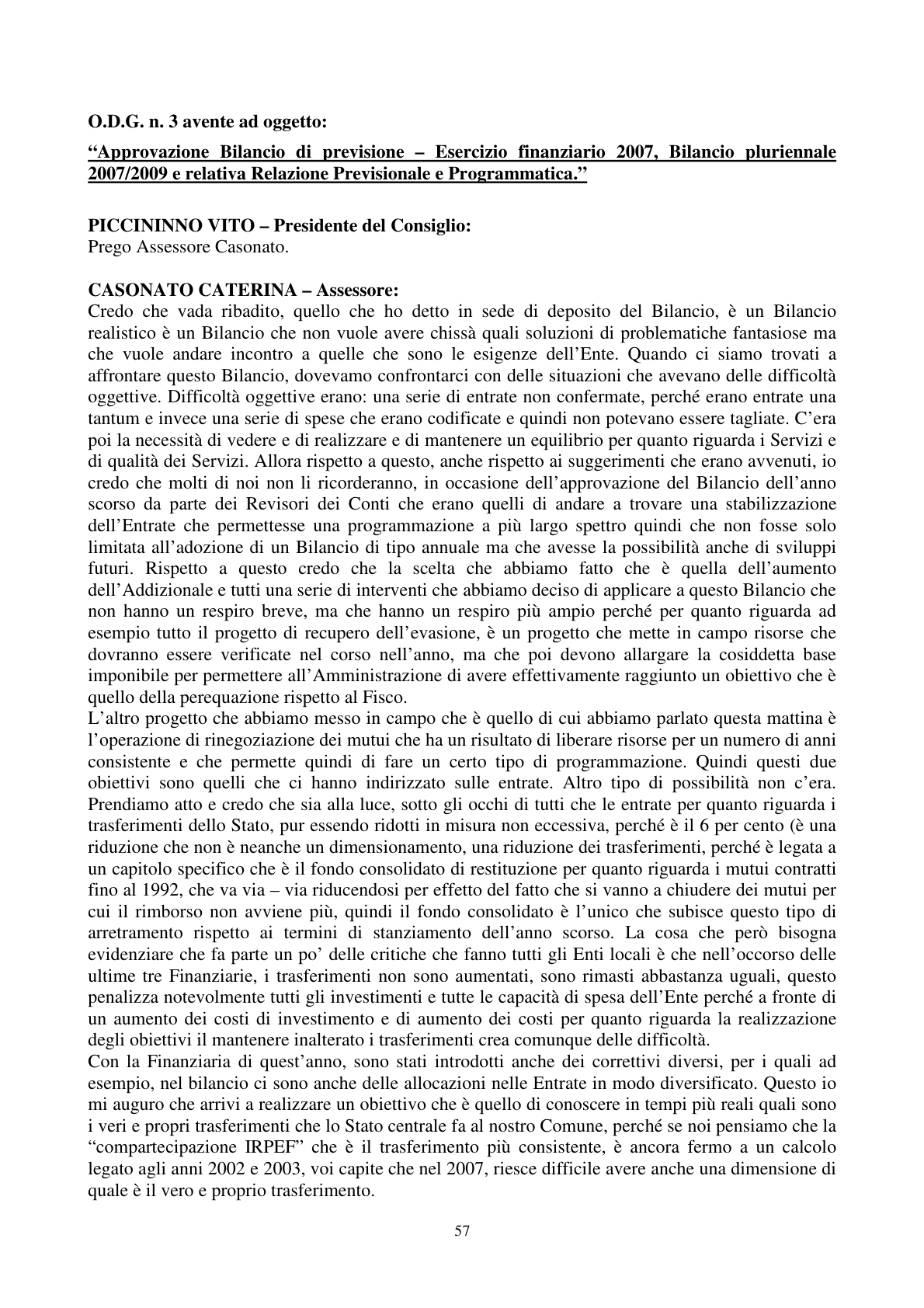 Pagina 58 del verbale