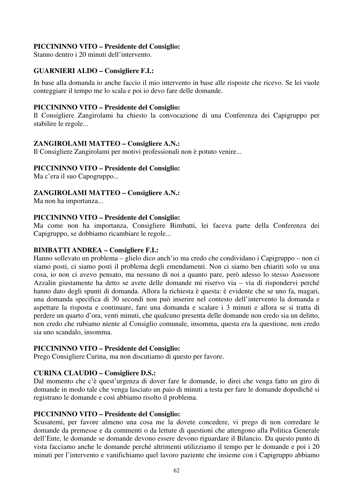 Pagina 63 del verbale