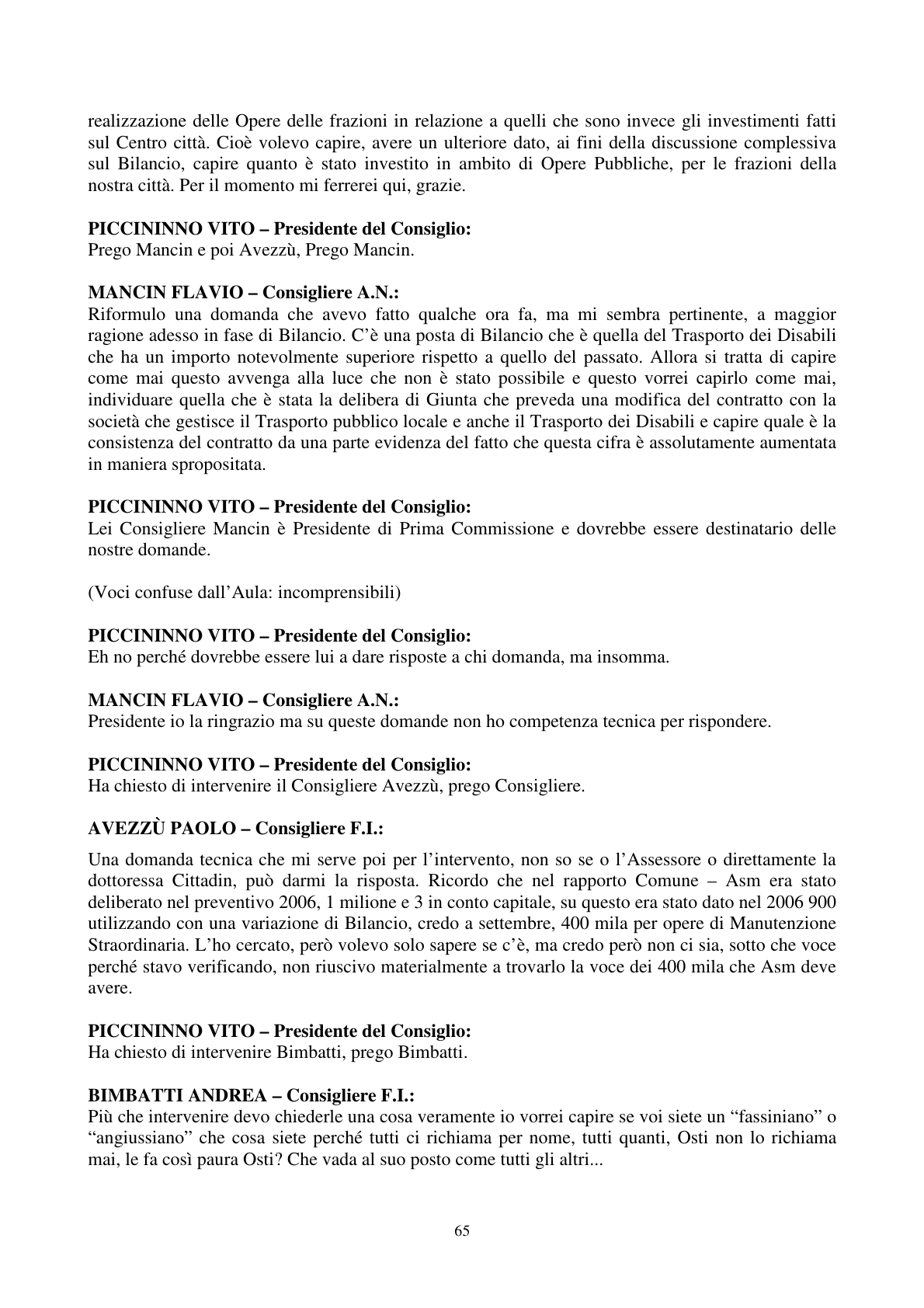 Pagina 66 del verbale