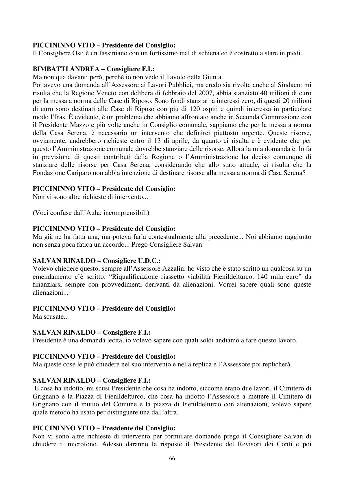 Pagina 67 del verbale