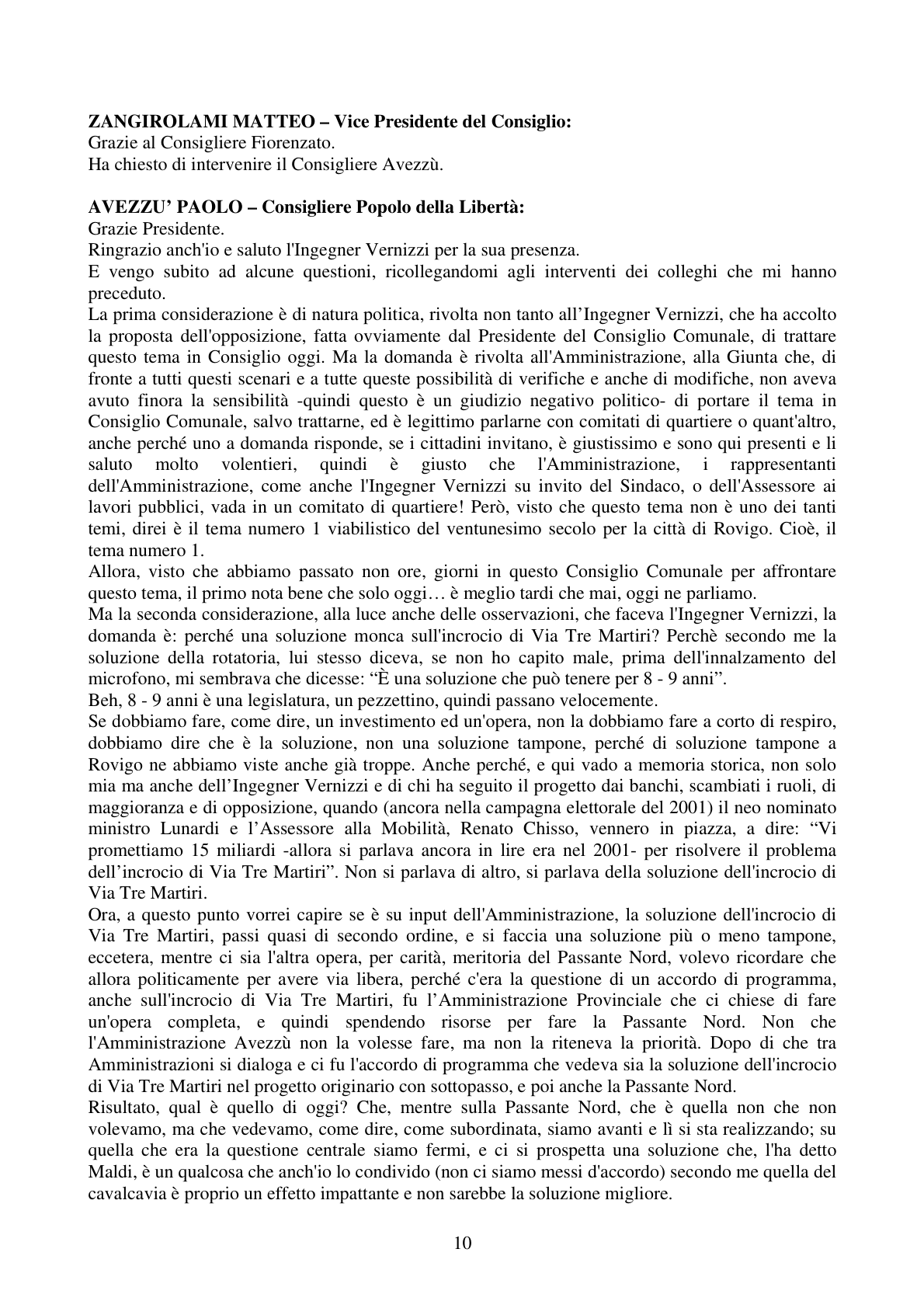 Pagina 10 del verbale