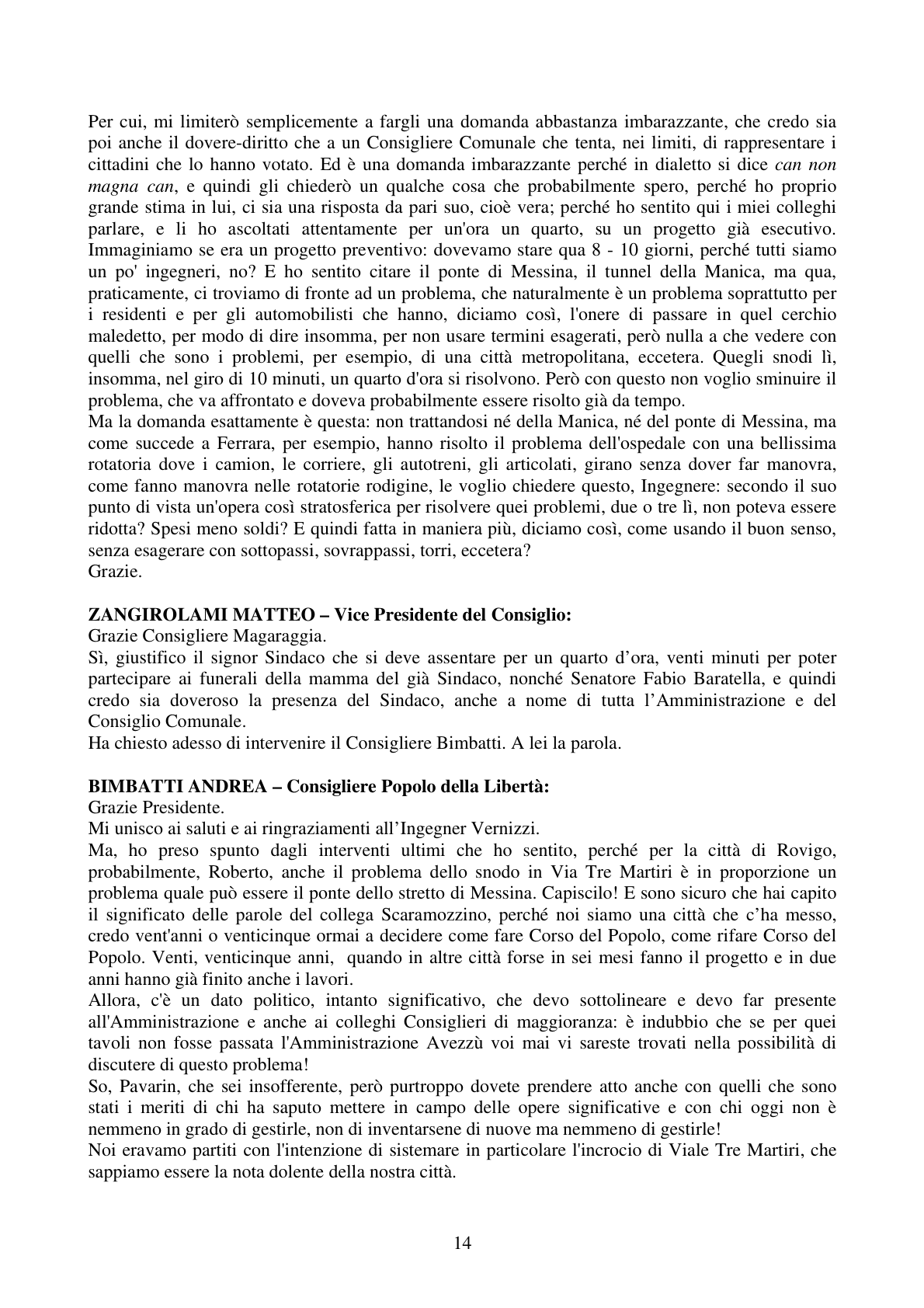 Pagina 14 del verbale