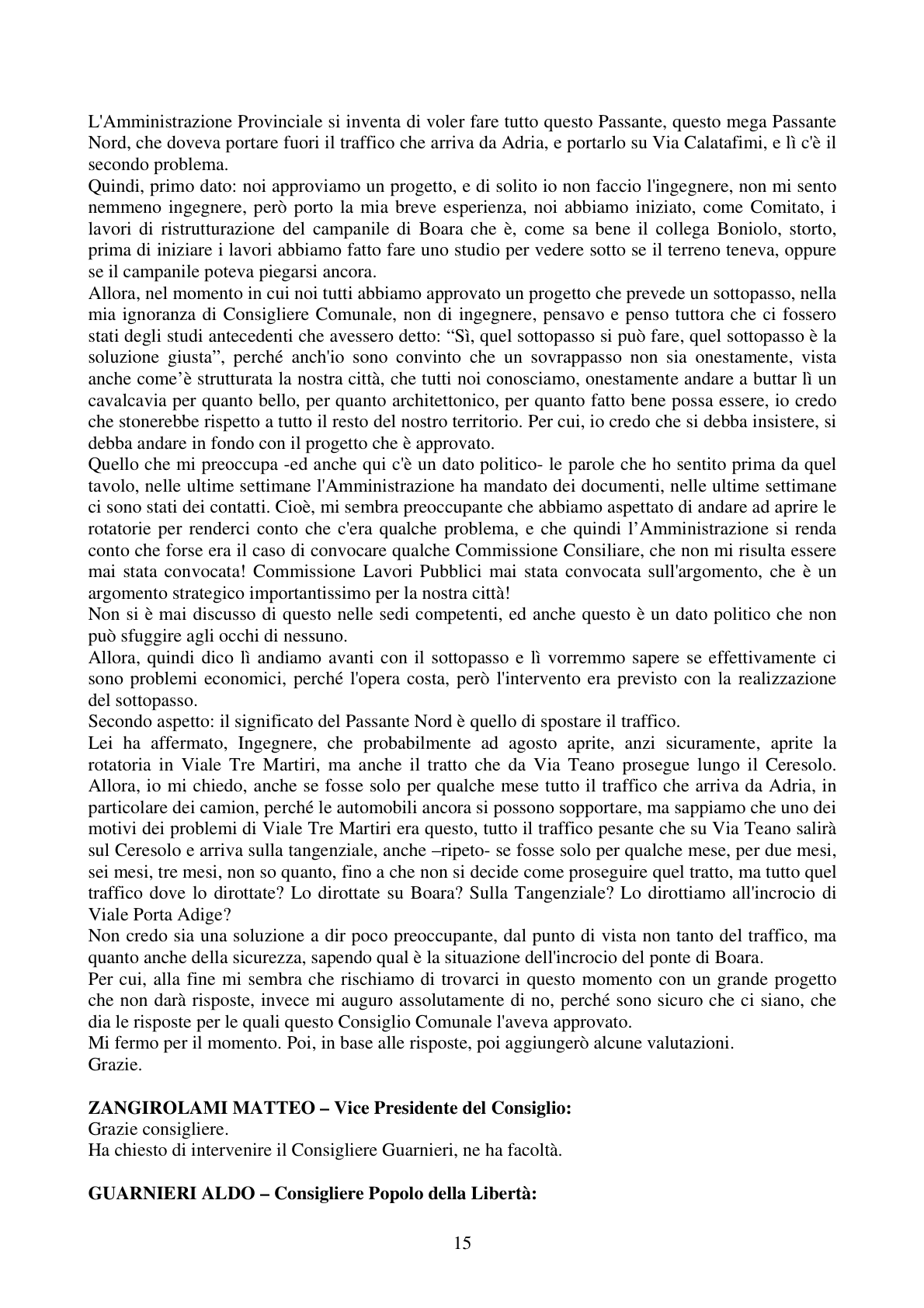 Pagina 15 del verbale