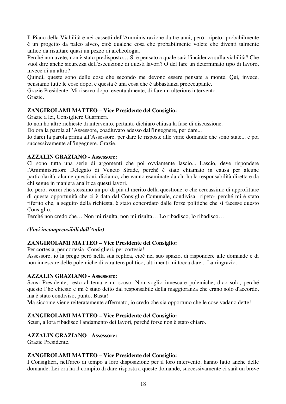 Pagina 18 del verbale